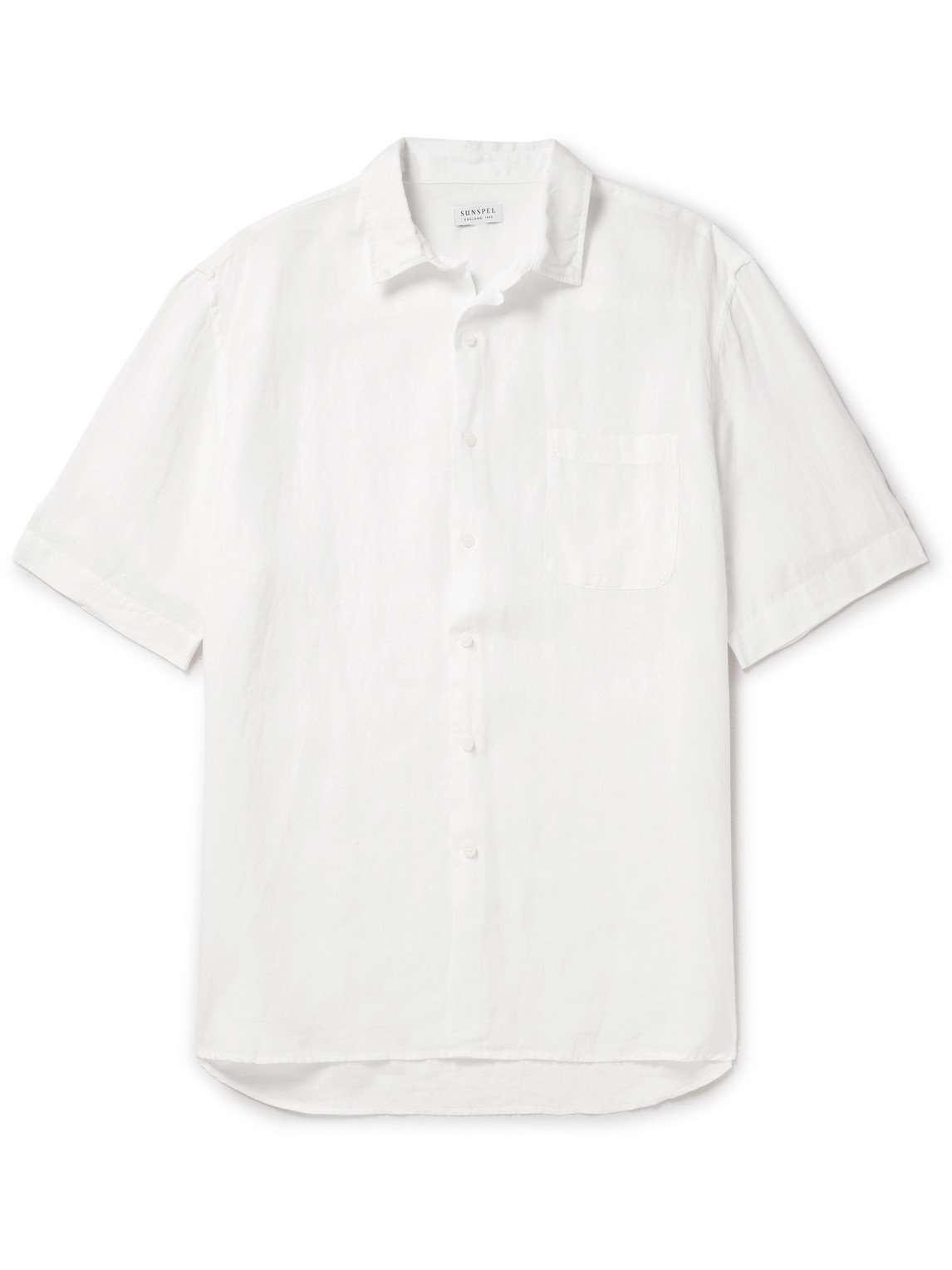 Sunspel Linen Shirt In White