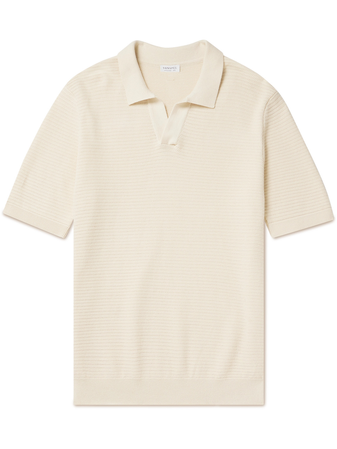 Sunspel Cotton Polo Shirt In Neutrals