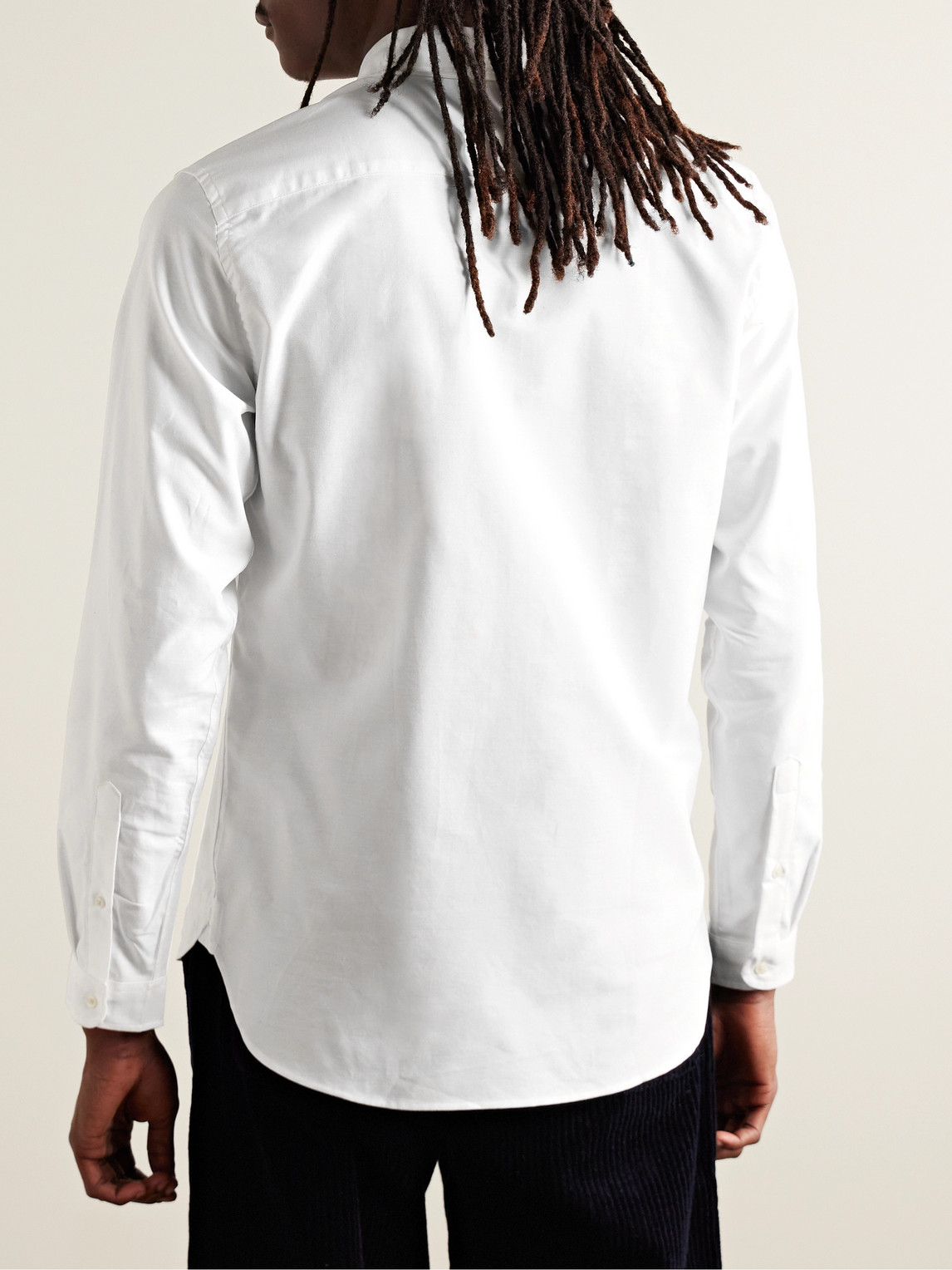 Shop Oliver Spencer Brook Button-down Collar Organic Cotton Shirt In White