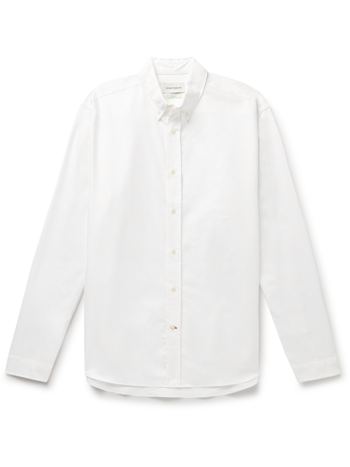 Oliver Spencer Brook Button-down Collar Organic Cotton Shirt In White