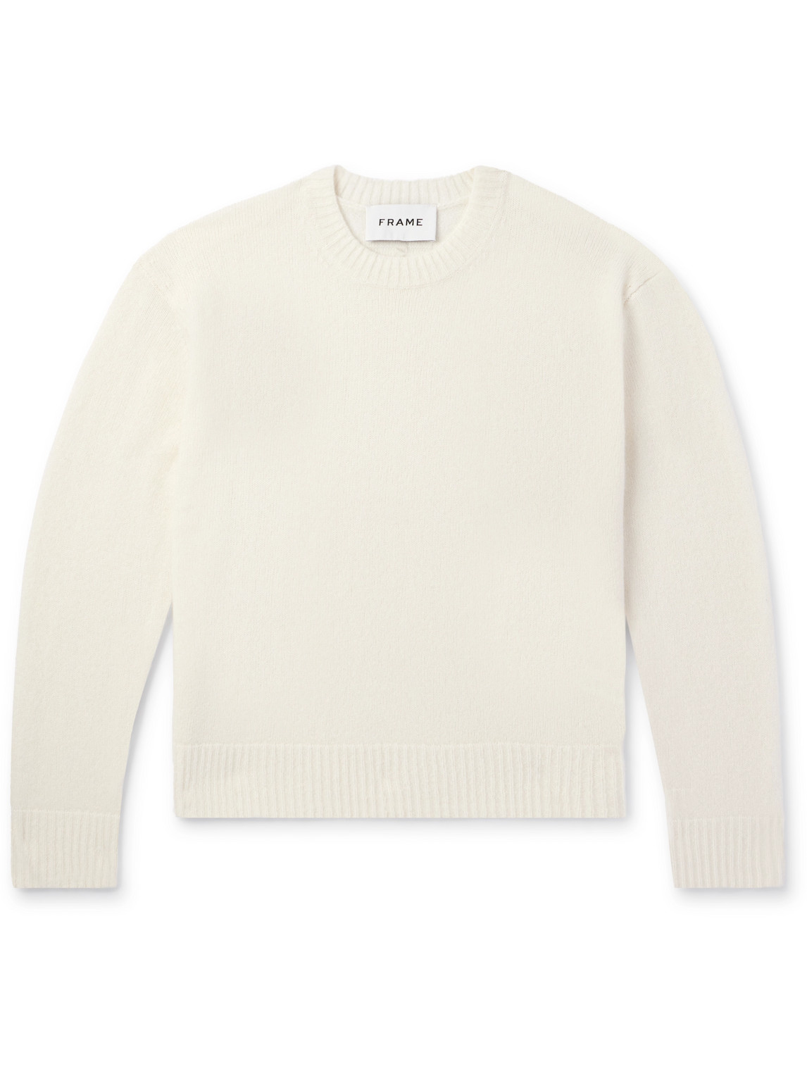 Frame Cashmere Crewneck Sweater In White