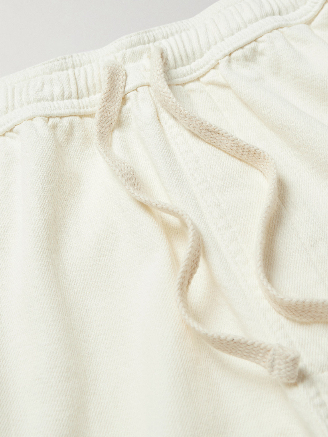 Shop Frame Wide-leg Cotton Drawstring Shorts In Neutrals