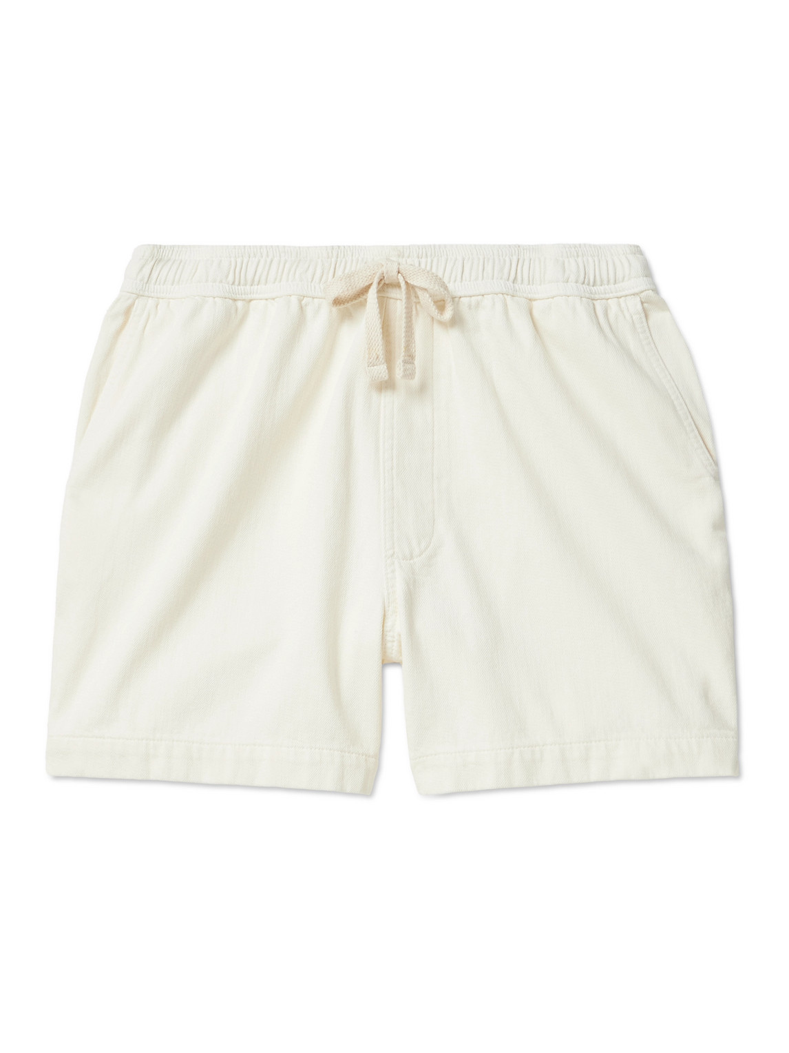 Frame Wide-leg Cotton Drawstring Shorts In Neutrals