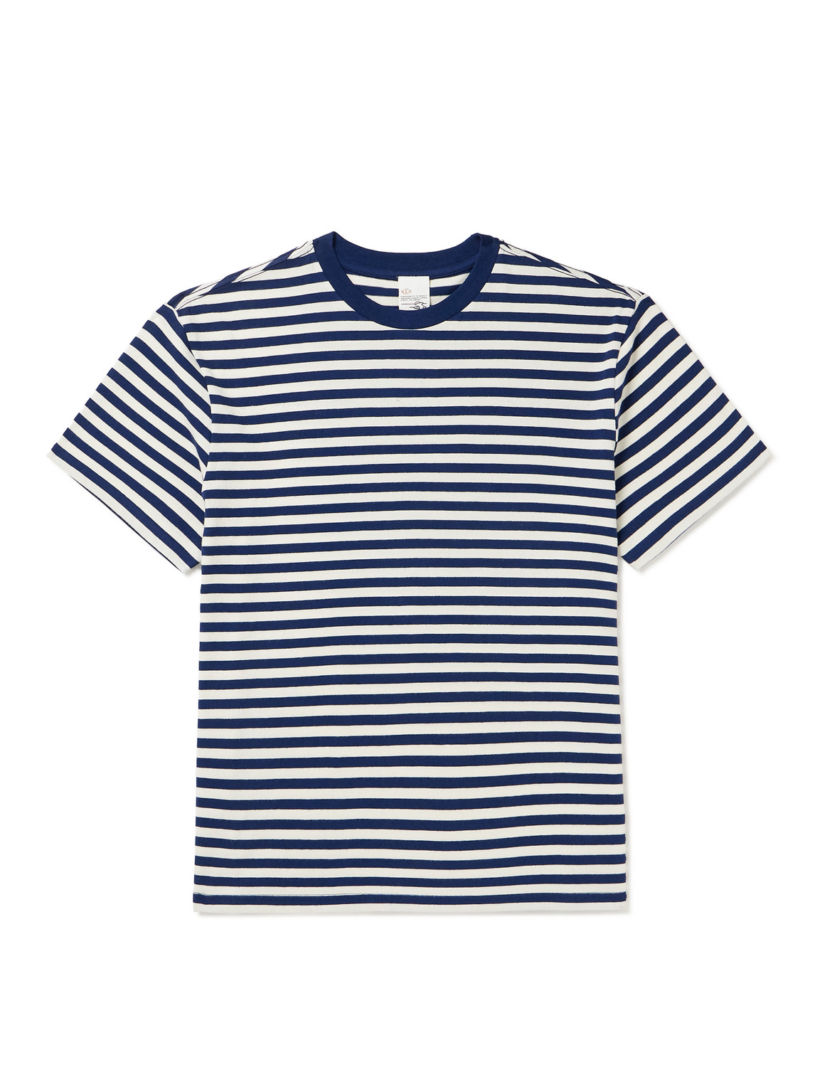 Nudie Jeans Leffe Striped Cotton-jersey T-shirt In Multi