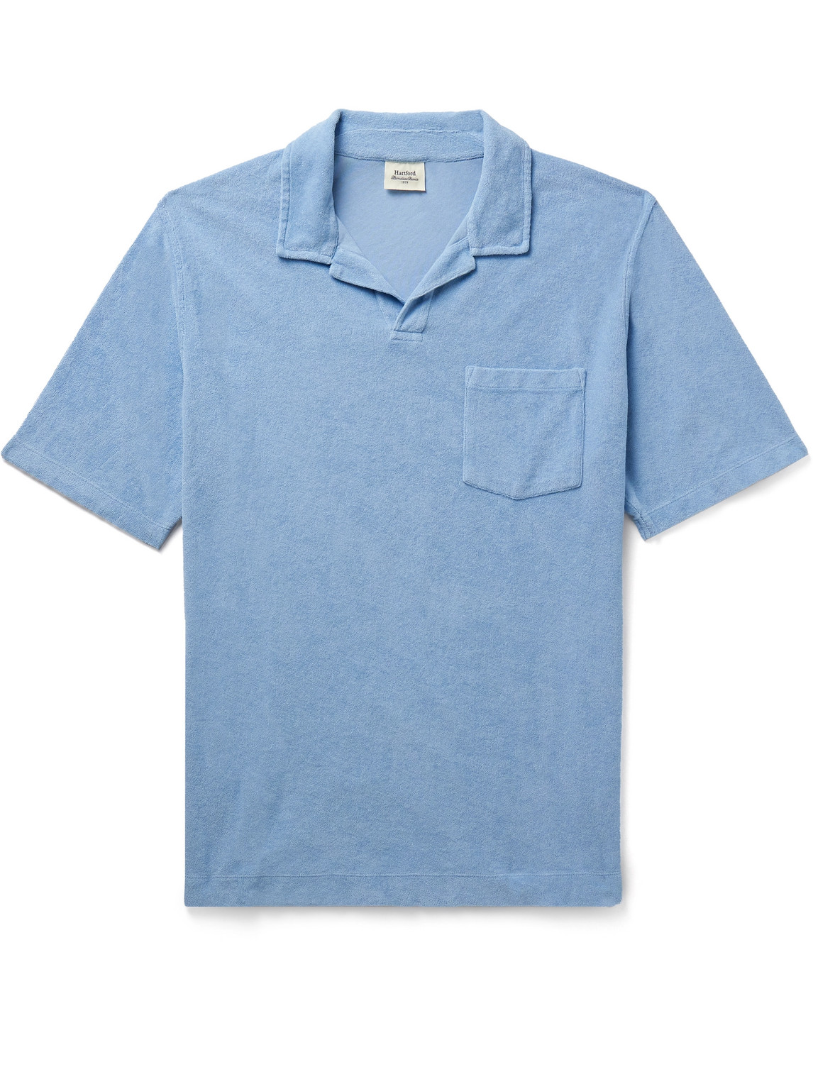 Hartford Cotton-terry Polo Shirt In Blue