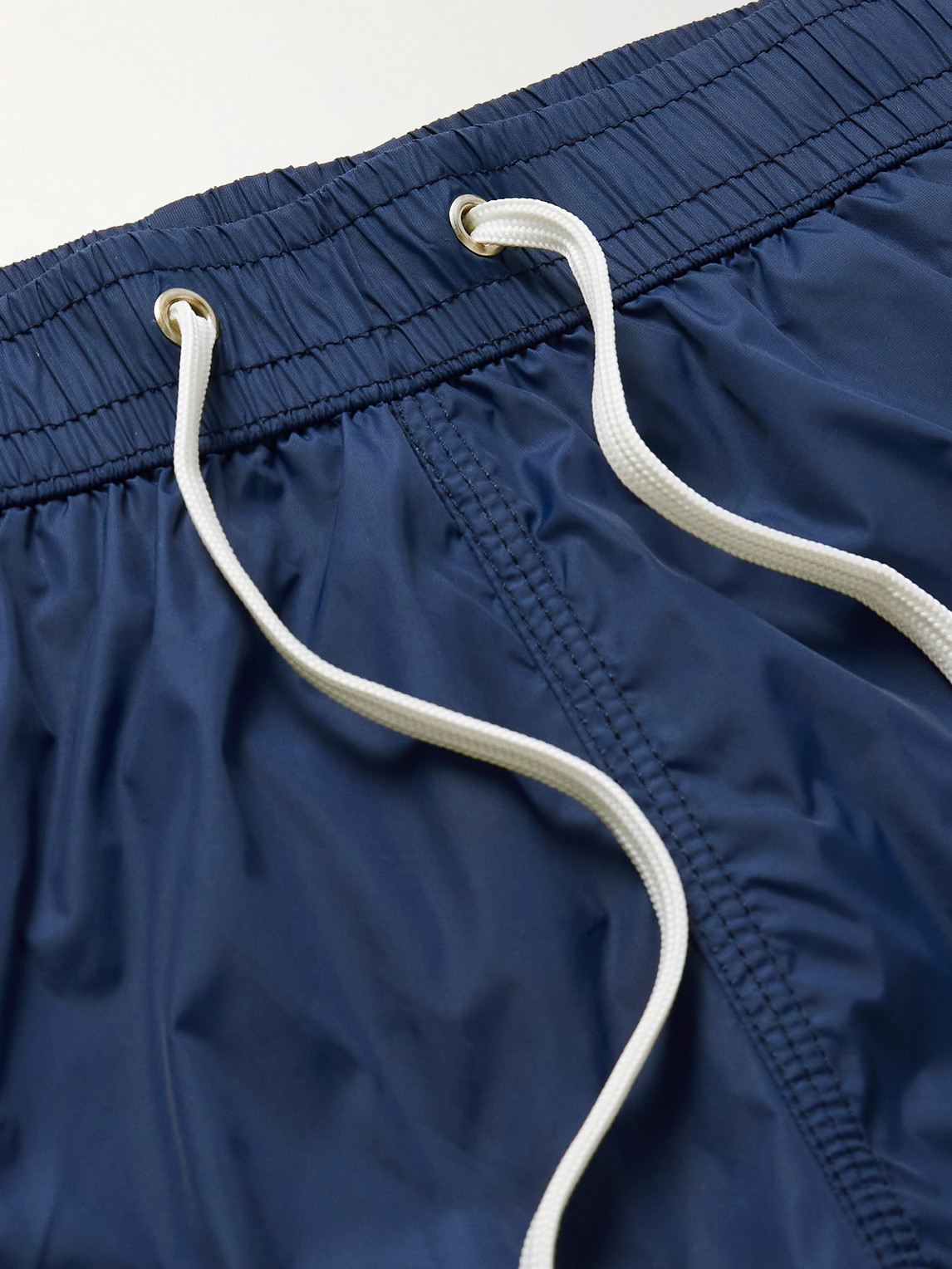 Shop Hartford Straight-leg Mid-length Recycled Swim Shorts In Blue