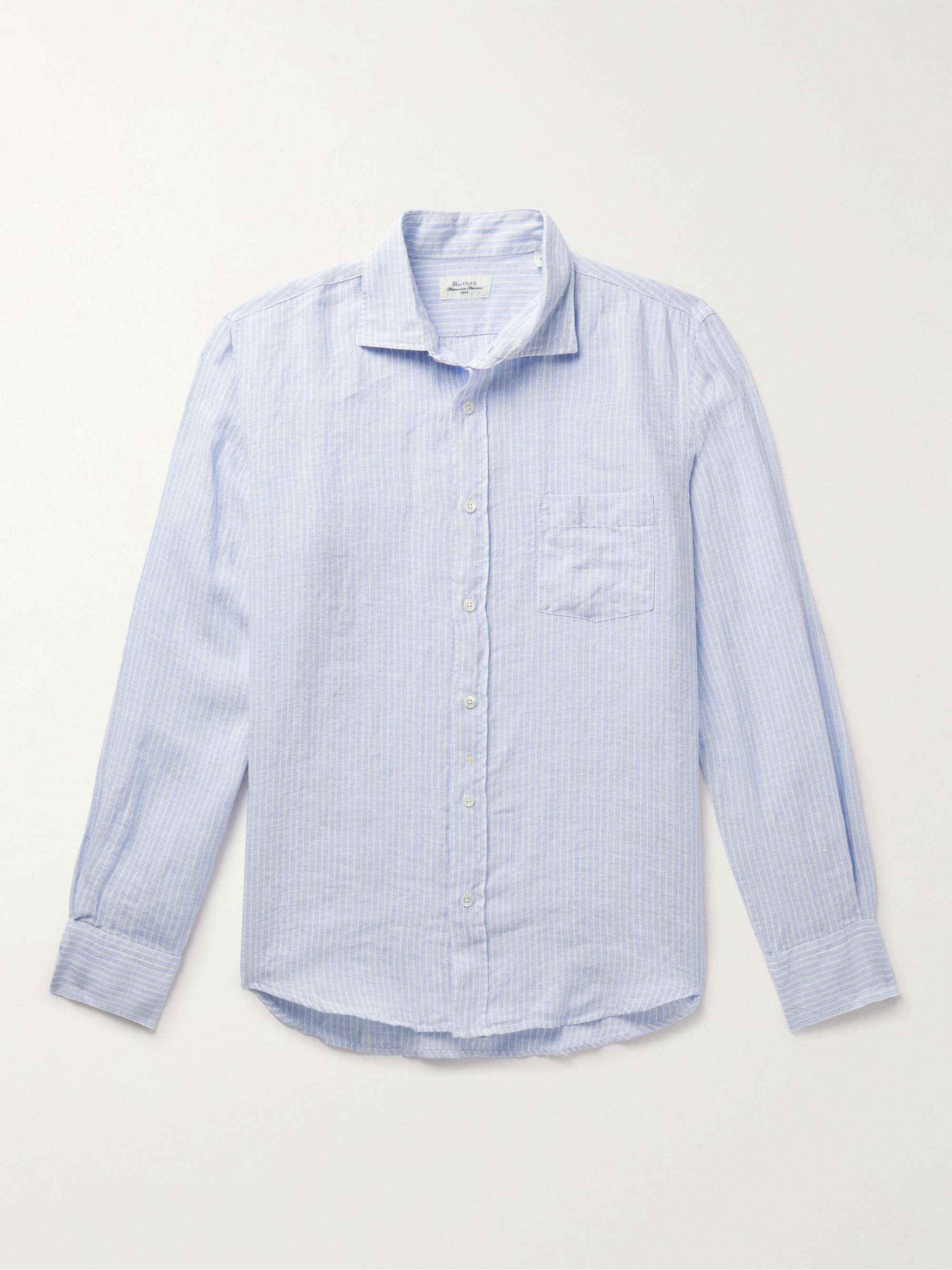 HARTFORD Paul Striped Linen Shirt for Men | MR PORTER