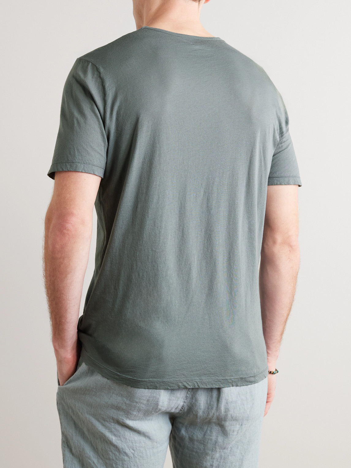 Shop Hartford Cotton-jersey T-shirt In Gray