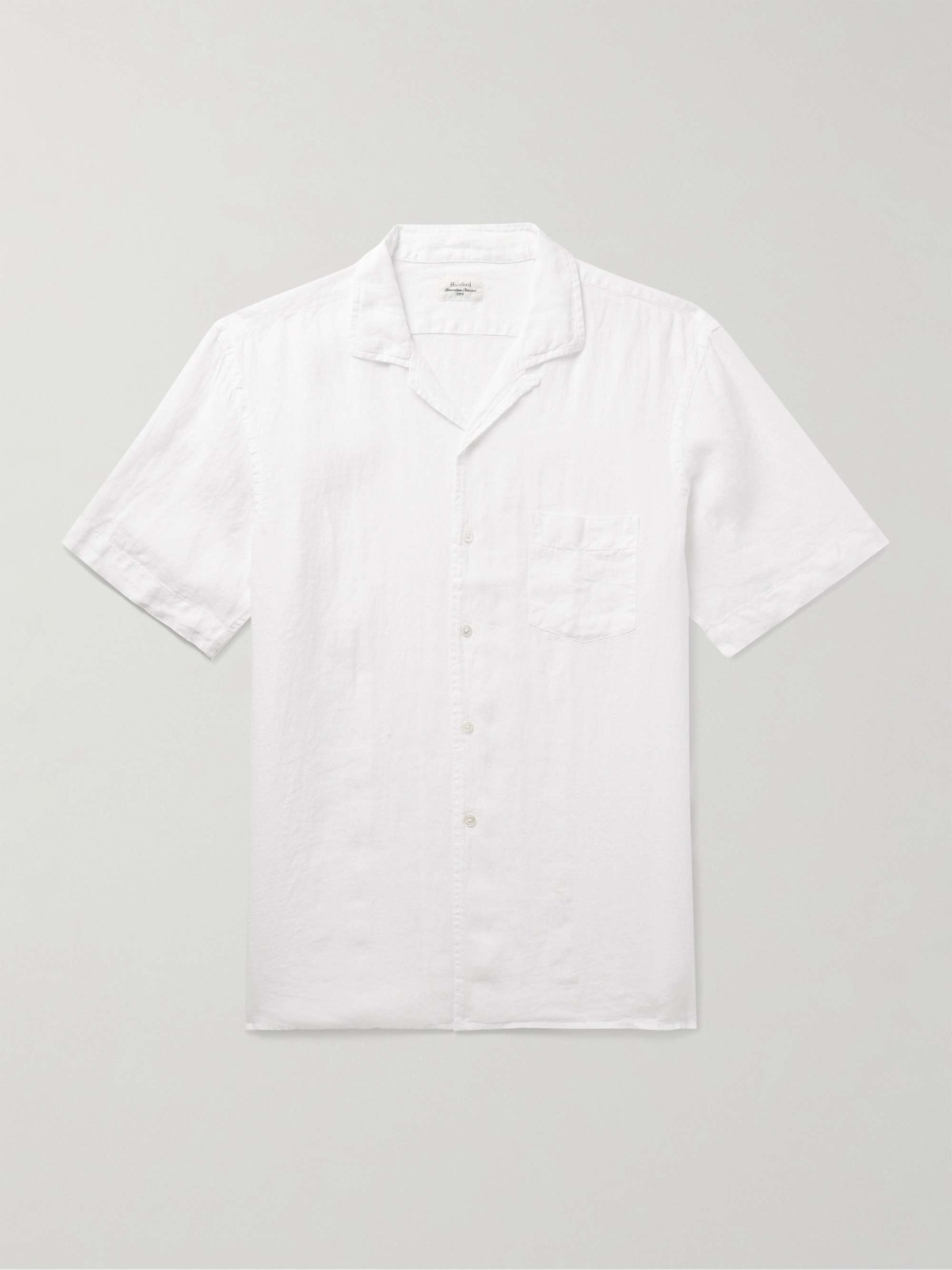 HARTFORD Palm Convertible-Collar Linen Shirt for Men | MR PORTER