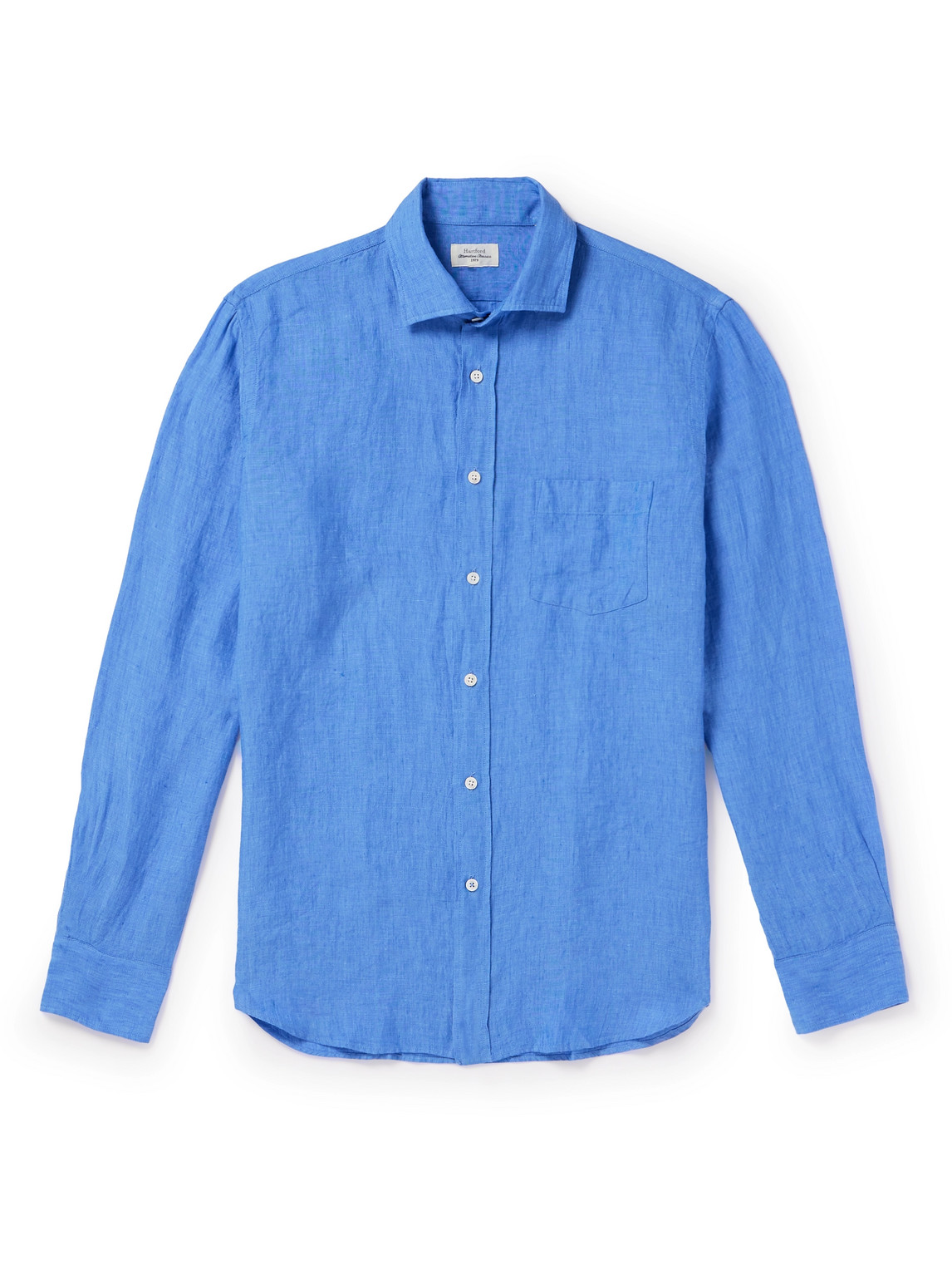 Hartford Paul Linen Shirt In Blue