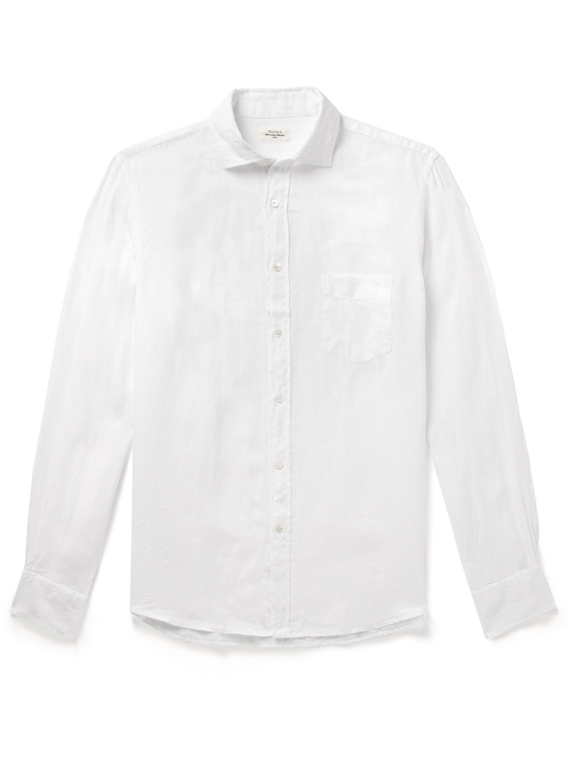 Hartford Paul Pat Linen Shirt In White