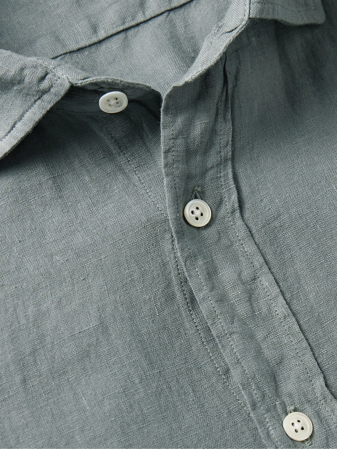 Shop Hartford Paul Pat Linen Shirt In Gray