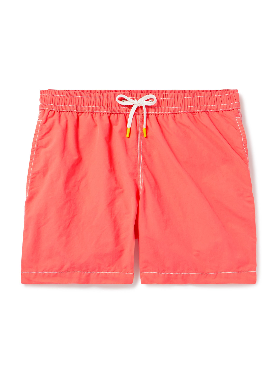 Hartford Straight-leg Mid-length Swim Shorts In Orange
