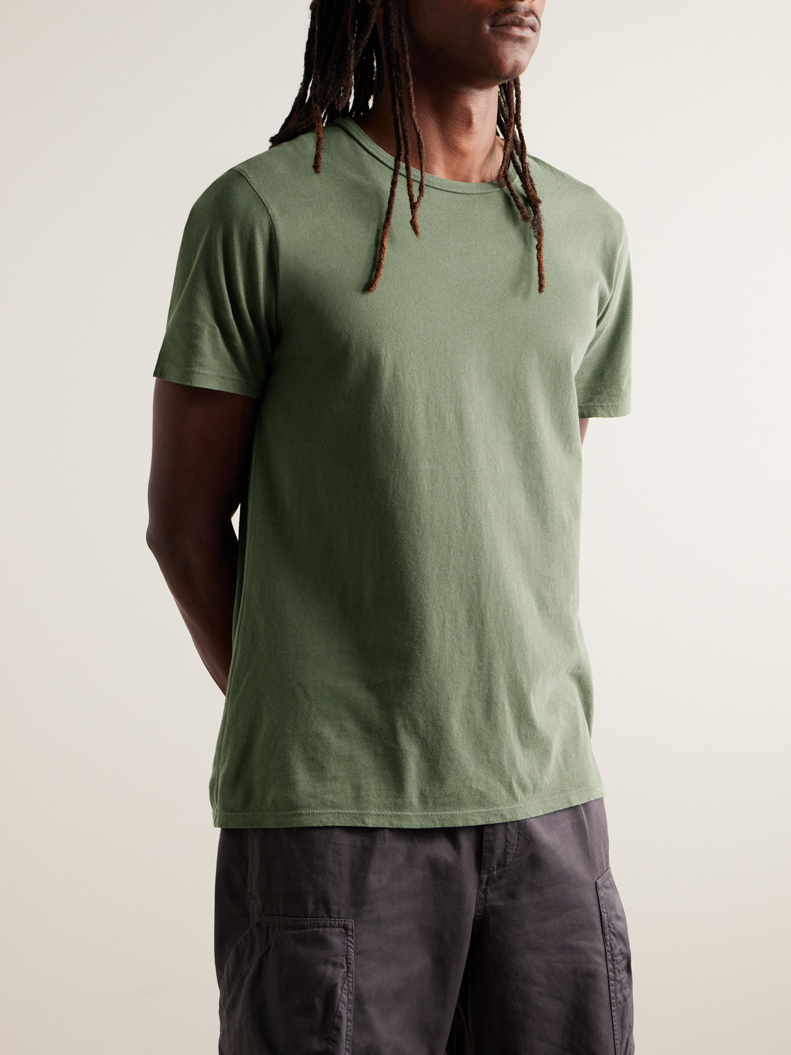 Shop Alex Mill Mercer Cotton-jersey T-shirt In Green