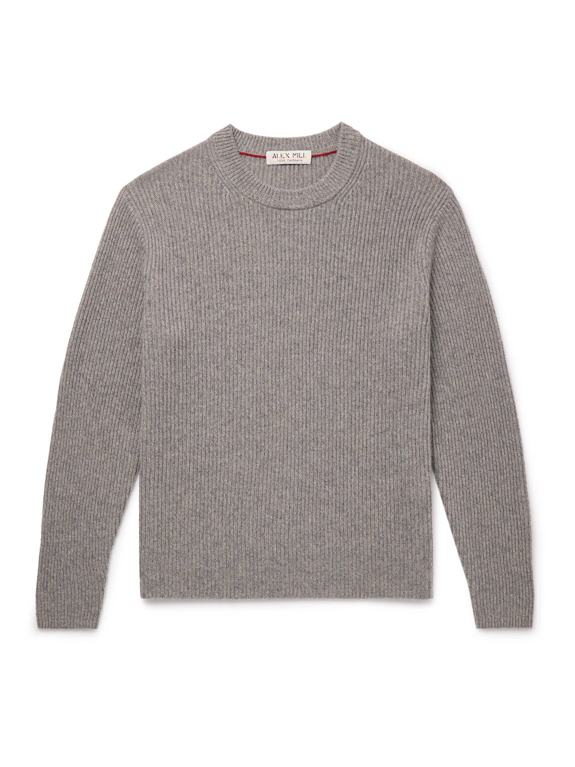 Shop Alex Mill Jordan Slim-fit Ribbed Cashmere Sweater In Neutrals
