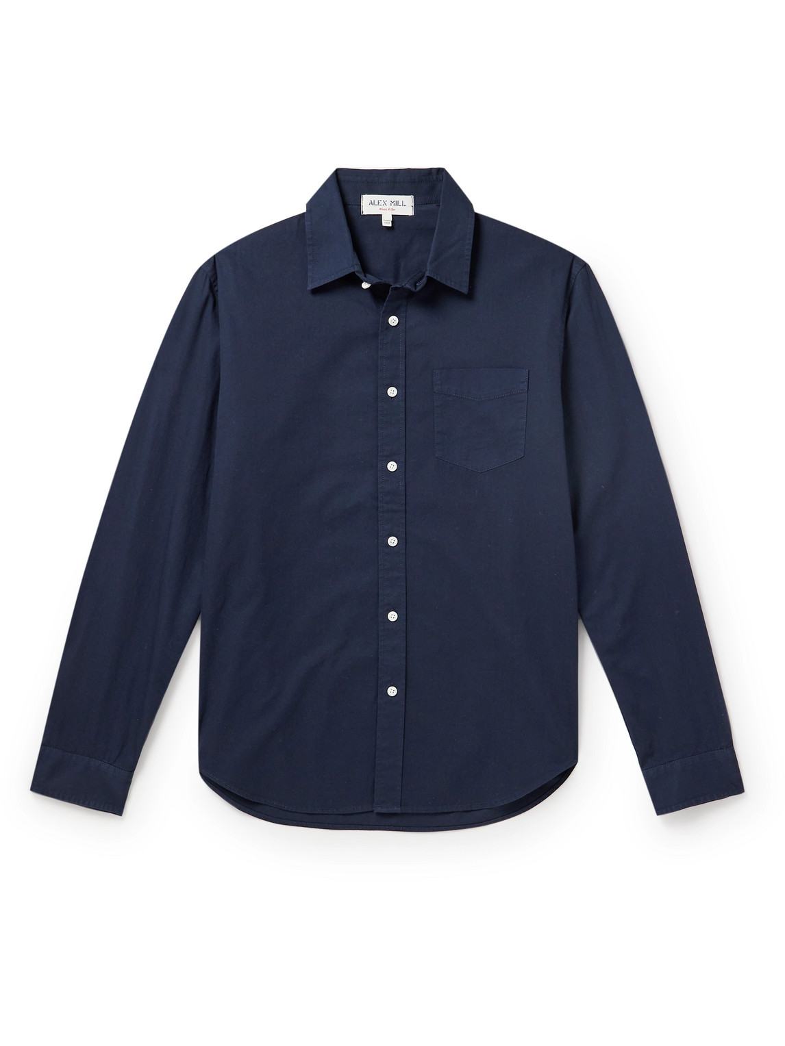 Shop Alex Mill Mill Garment-dyed Cotton-twill Shirt In Blue