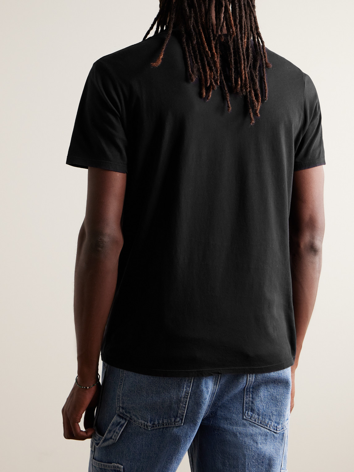 Shop Alex Mill Mercer Cotton-jersey T-shirt In Black