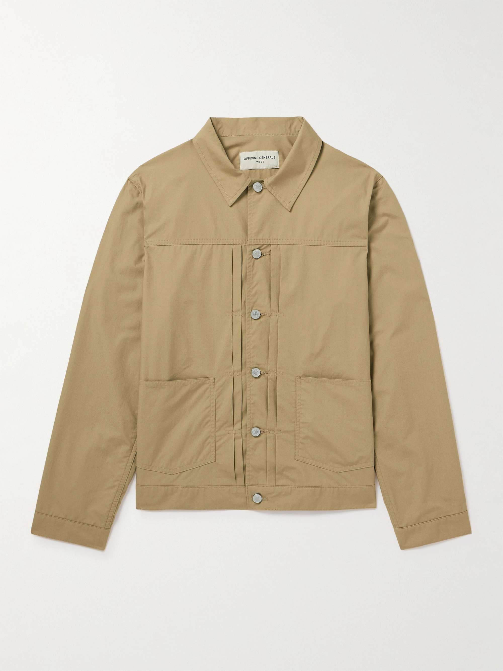 OFFICINE GÉNÉRALE Leo Garment-Dyed Organic Cotton Overshirt 