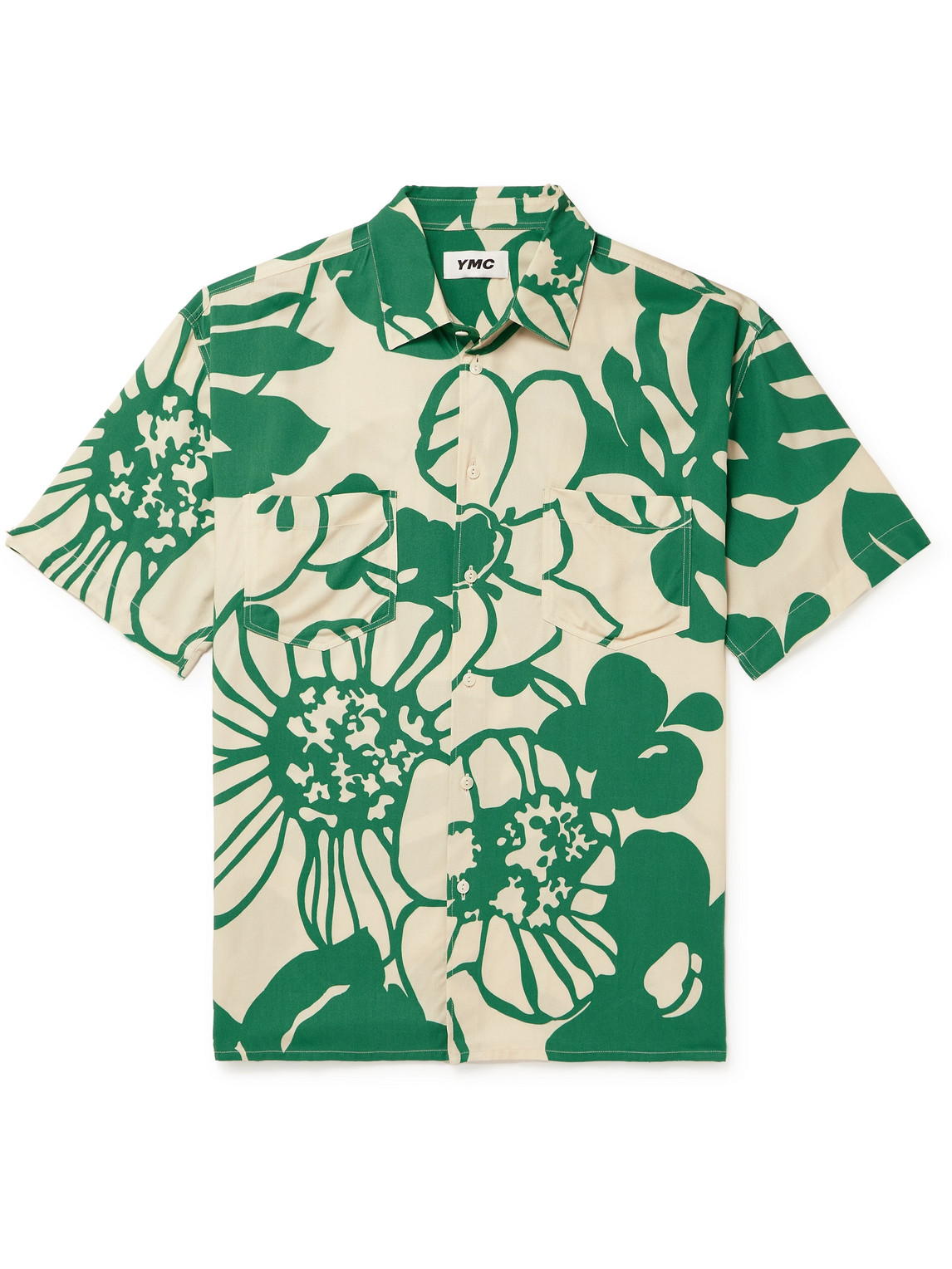 Ymc You Must Create Mitchum Floral-print Twill Shirt In Green