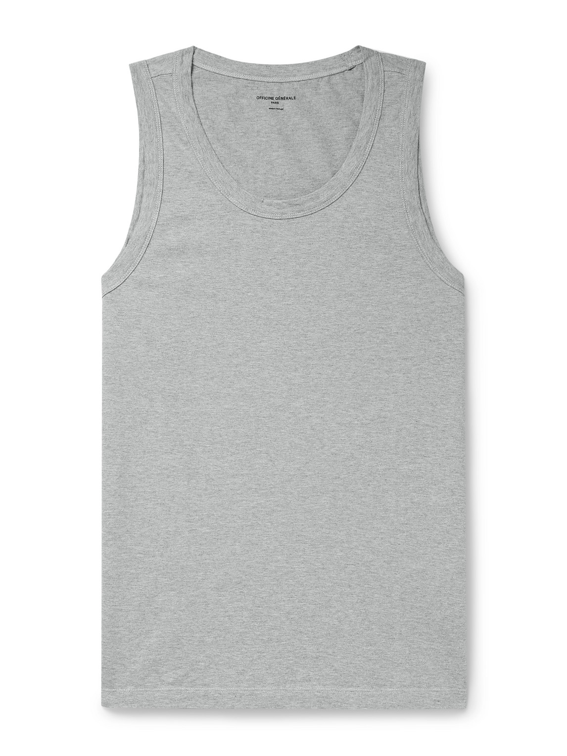 Officine Generale Tino Cotton-jersey Tank Top In Grey