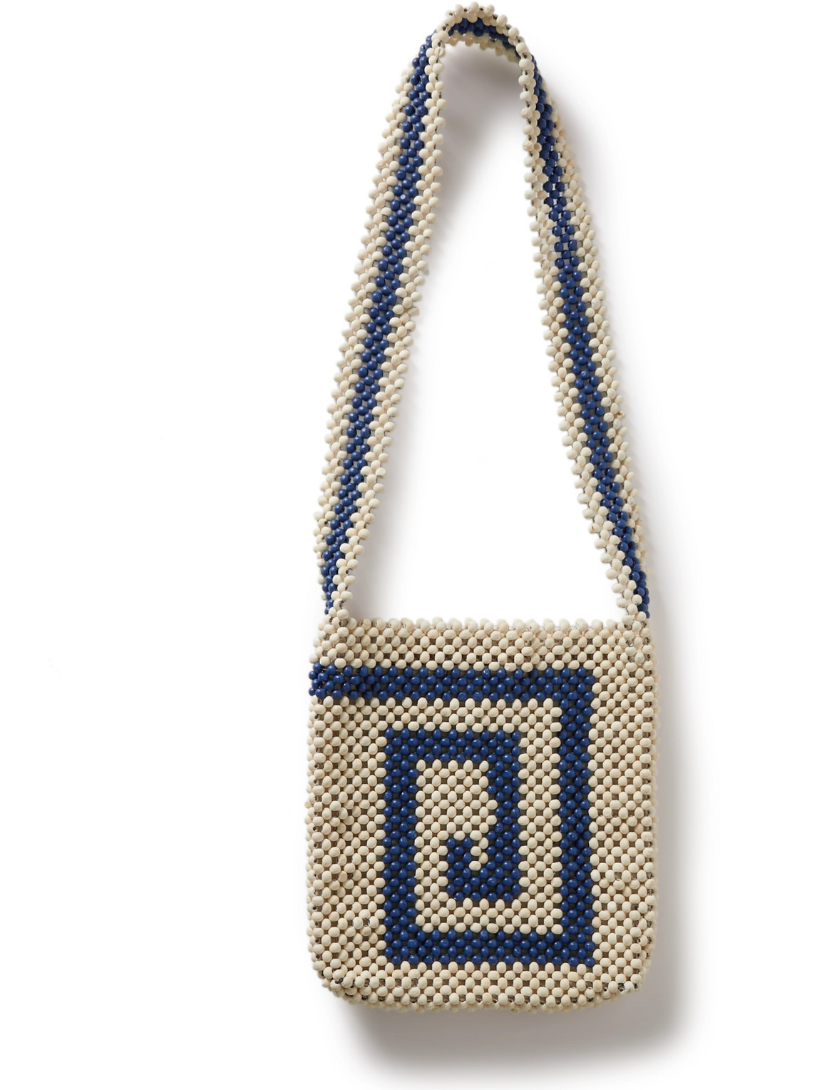 Ymc You Must Create Beaded Wood Messenger Bag In Neutrals