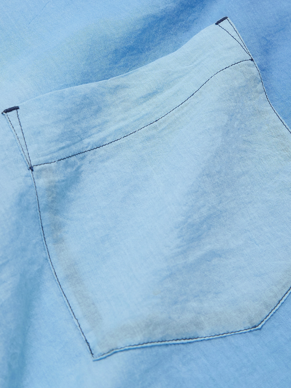Shop Ymc You Must Create Mitchum Ombré Cotton-voile Shirt In Blue