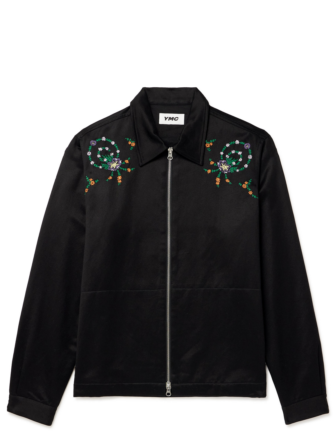 Bowie Embroidered Brushed Cotton-Blend Twill Blouson Jacket