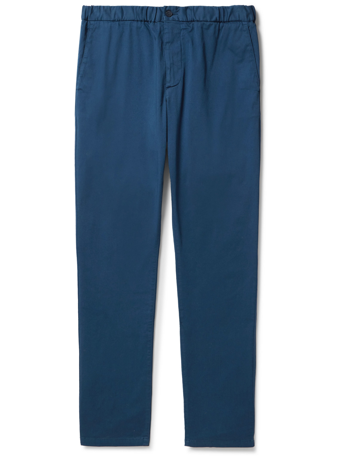Frescobol Carioca Bruno Straight-leg Cotton-blend Trousers In Blue