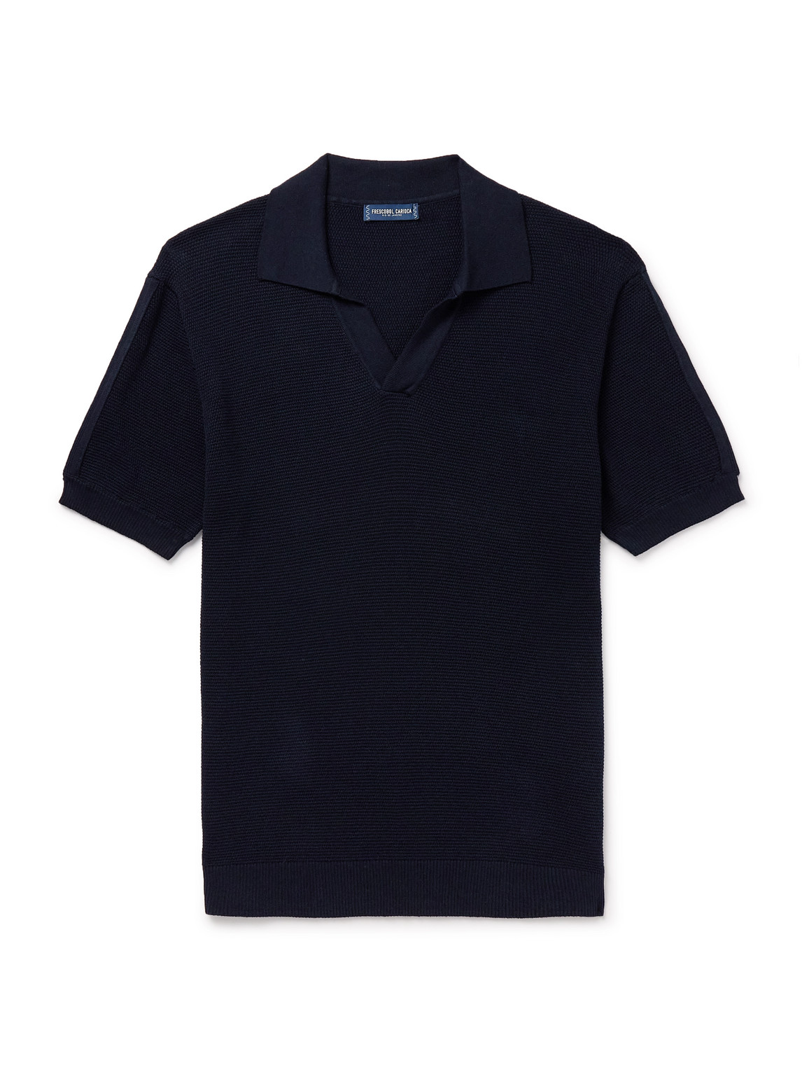 Frescobol Carioca Rino Slim-fit Cotton Polo Shirt In Blue