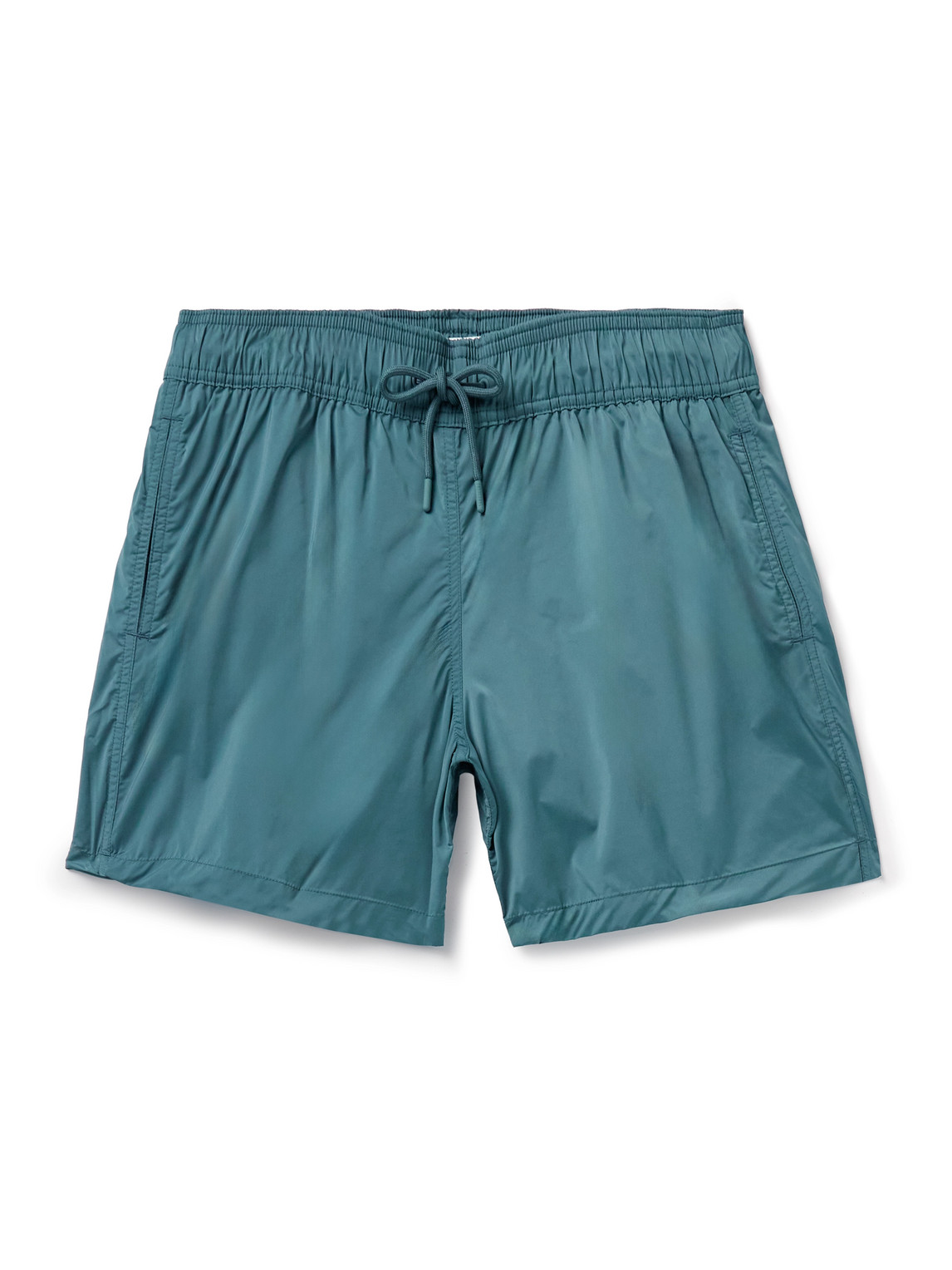 Frescobol Carioca Salvador Straight-leg Mid-length Recycled Swim Shorts In Blue