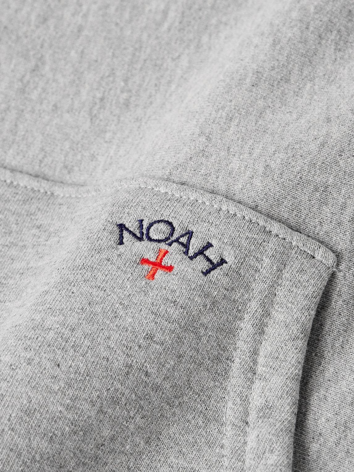 Noah 로고 자수 면 저지 후드티