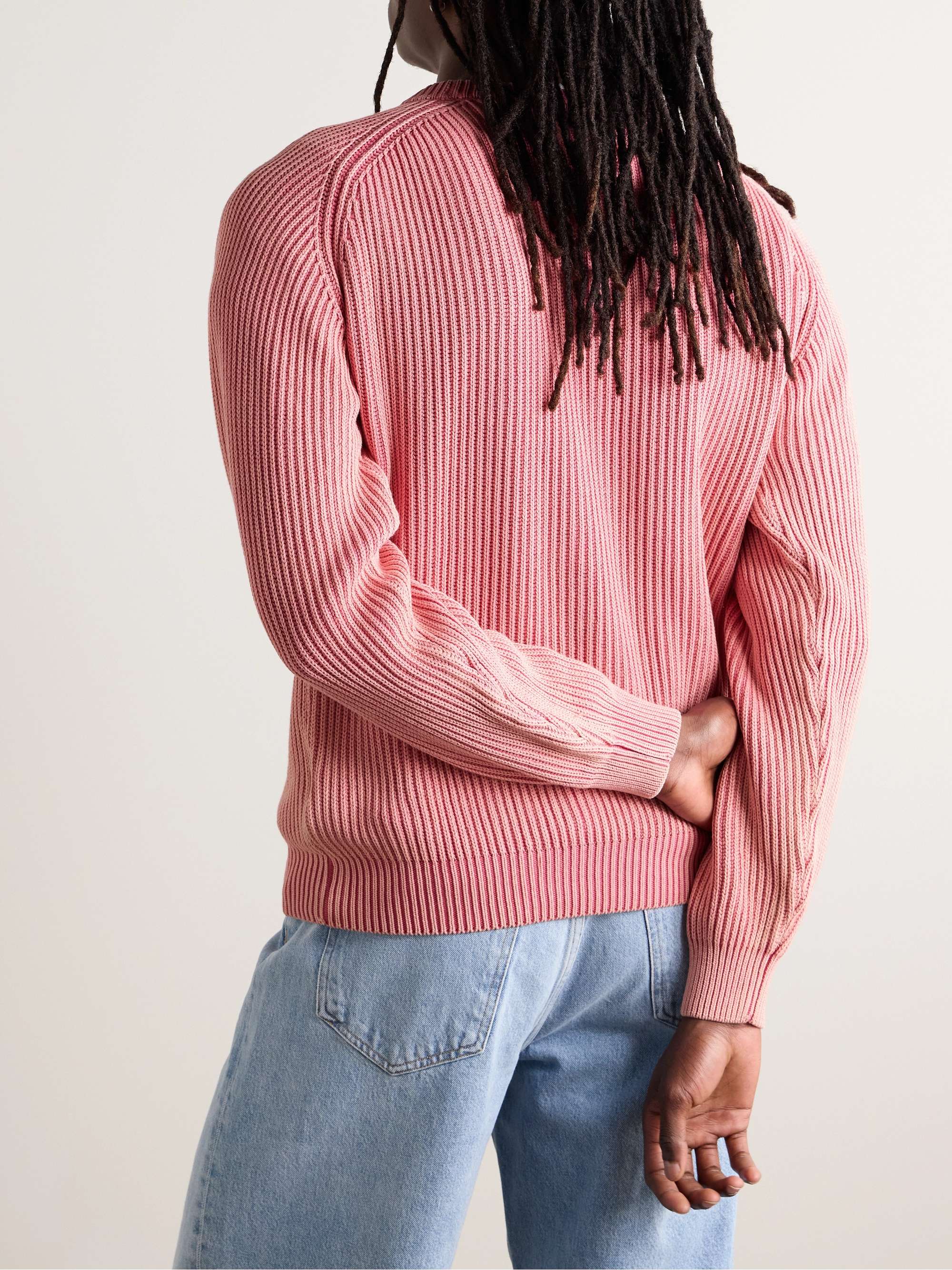 NOAH Summer Shaker Ribbed Cotton Sweater for Men | MR PORTER