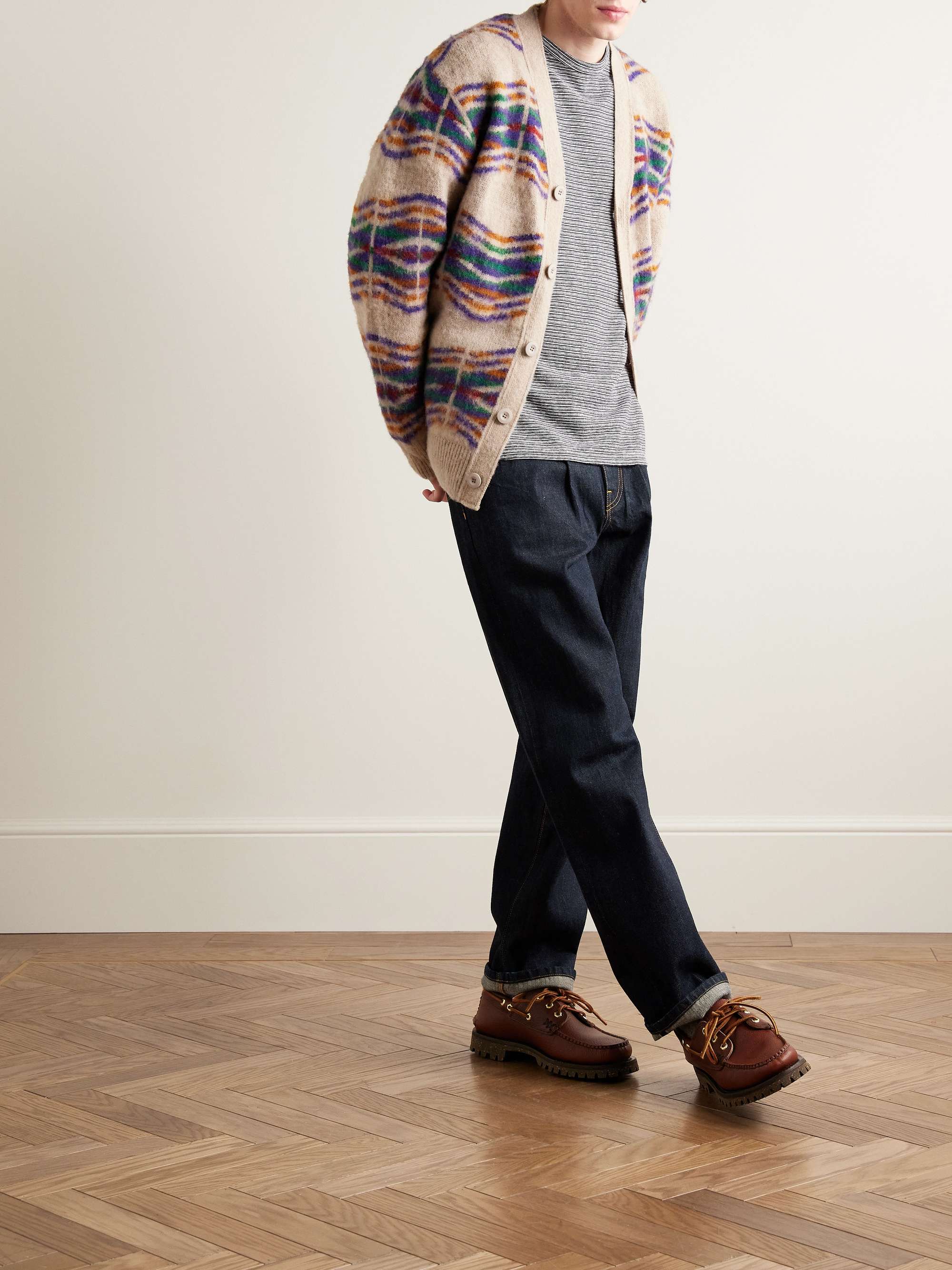 NOAH Straight-Leg Pleated Jeans for Men | MR PORTER
