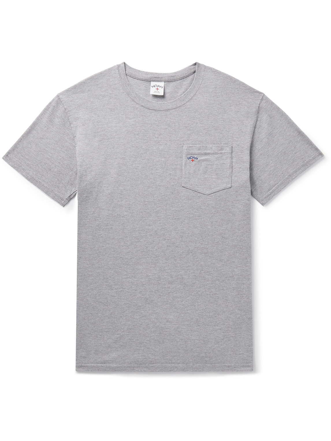 Noah Core Logo-print Cotton-blend Jersey T-shirt In Grey