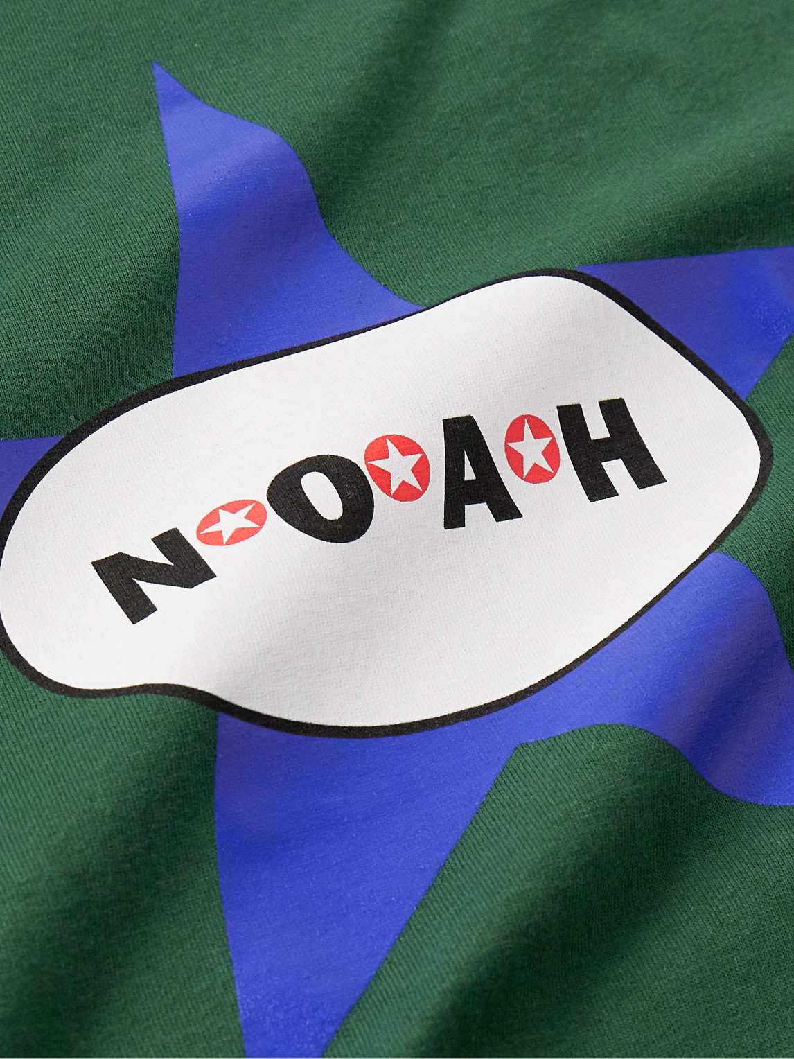 Shop Noah Always Got The Blues Printed Cotton-jersey T-shirt In Green