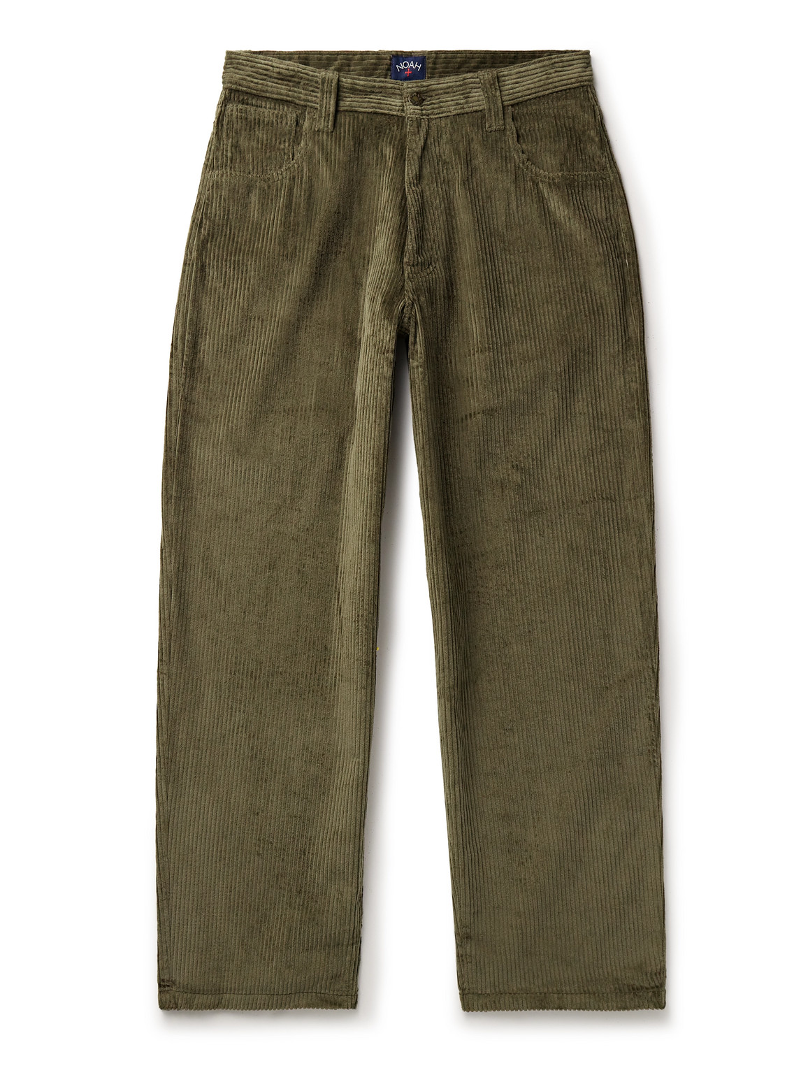 Noah Straight-leg Cotton-corduroy Trousers In Green