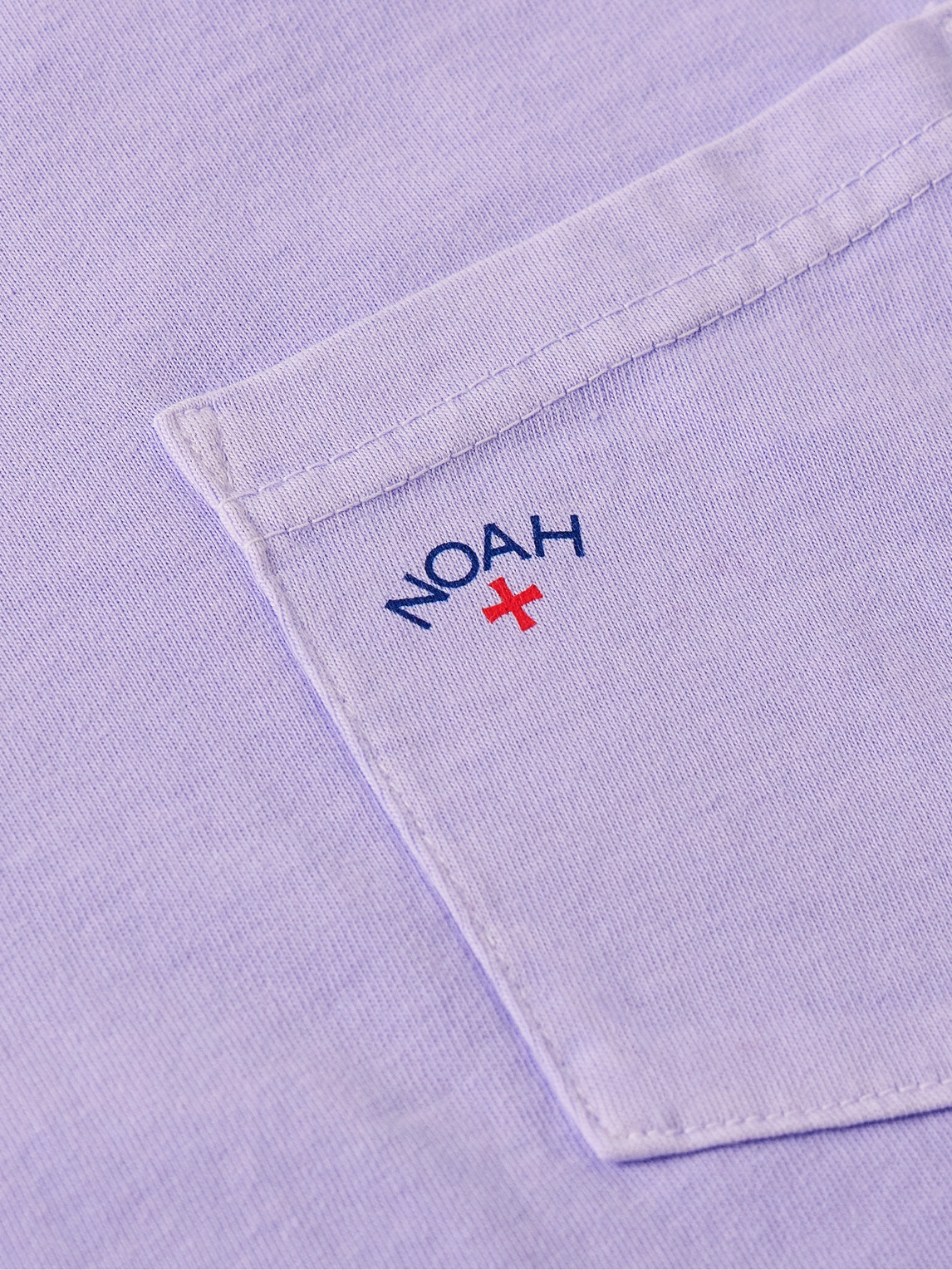 Shop Noah Core Logo-print Cotton-blend Jersey T-shirt In Purple