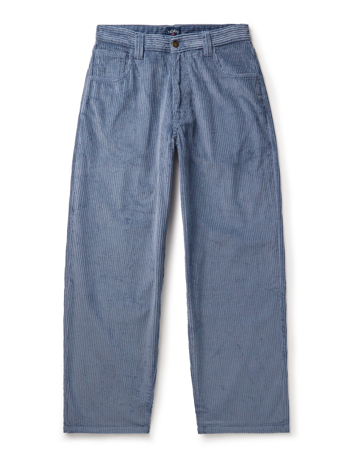 Noah Straight-leg Cotton-corduroy Trousers In Blue