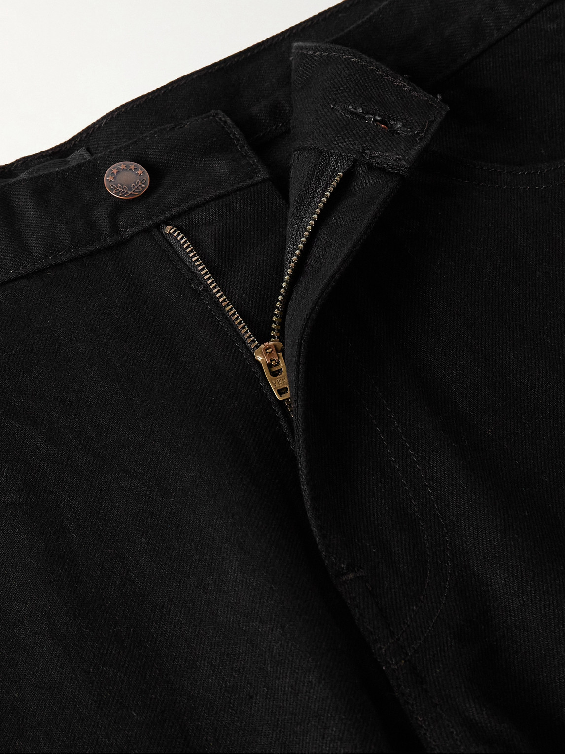 Shop Noah Straight-leg Selvedge Jeans In Black