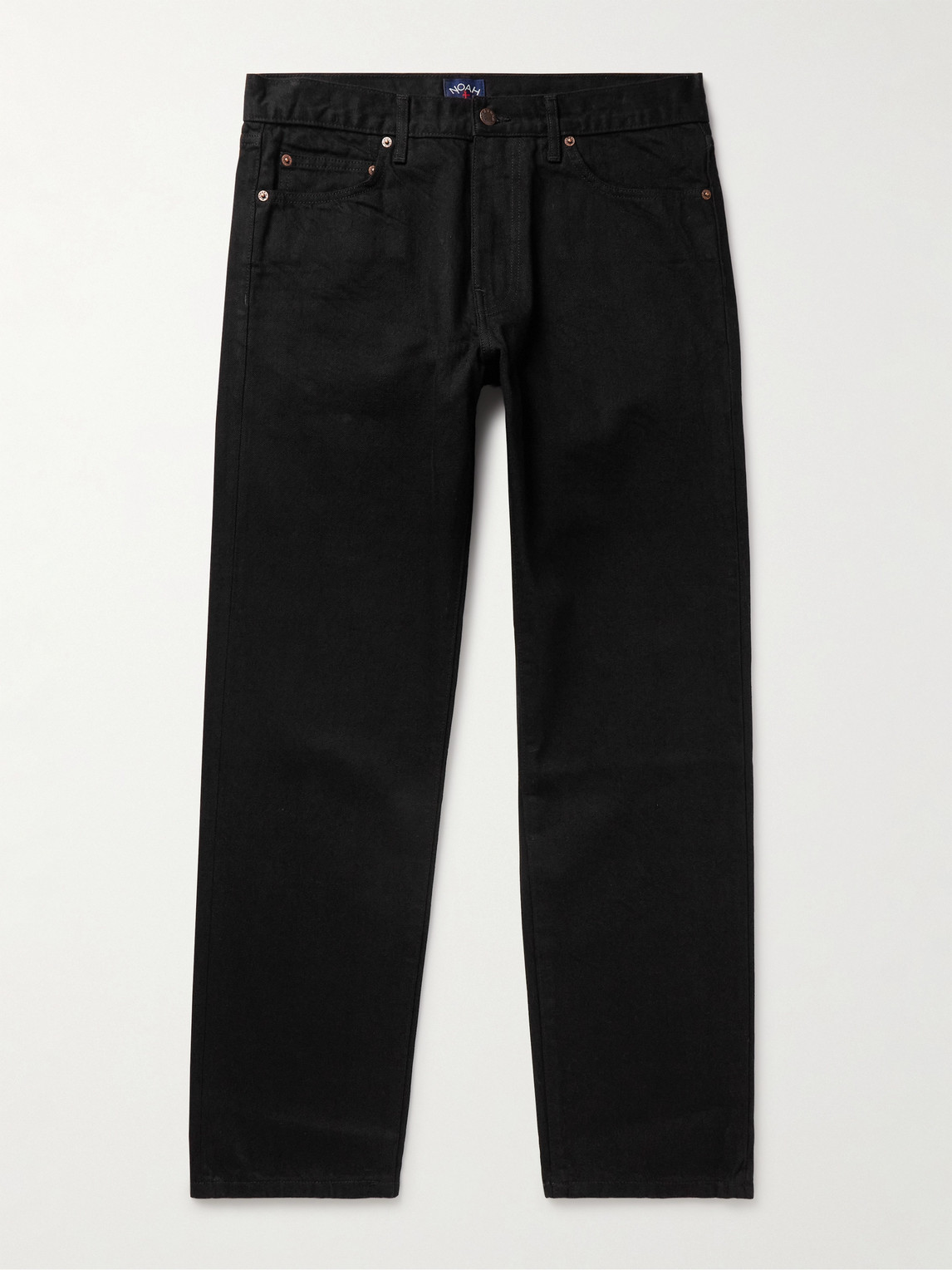 Noah Straight-leg Selvedge Jeans In Black
