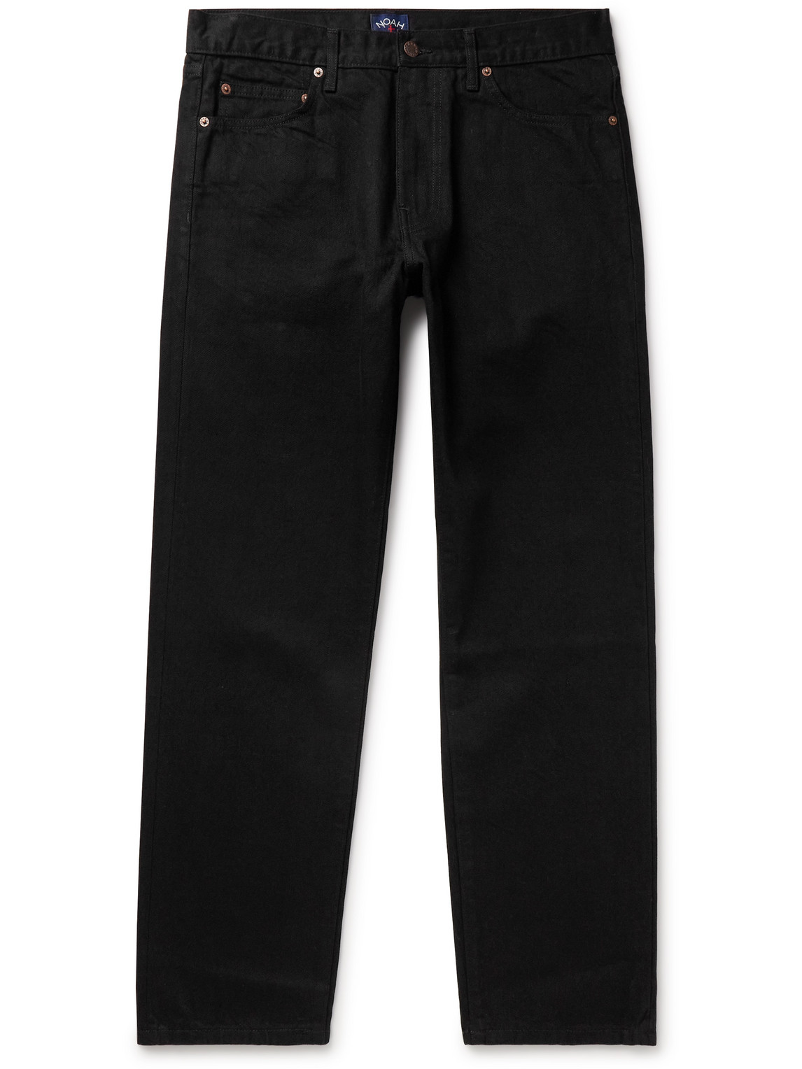 Noah Straight-leg Selvedge Jeans In Black