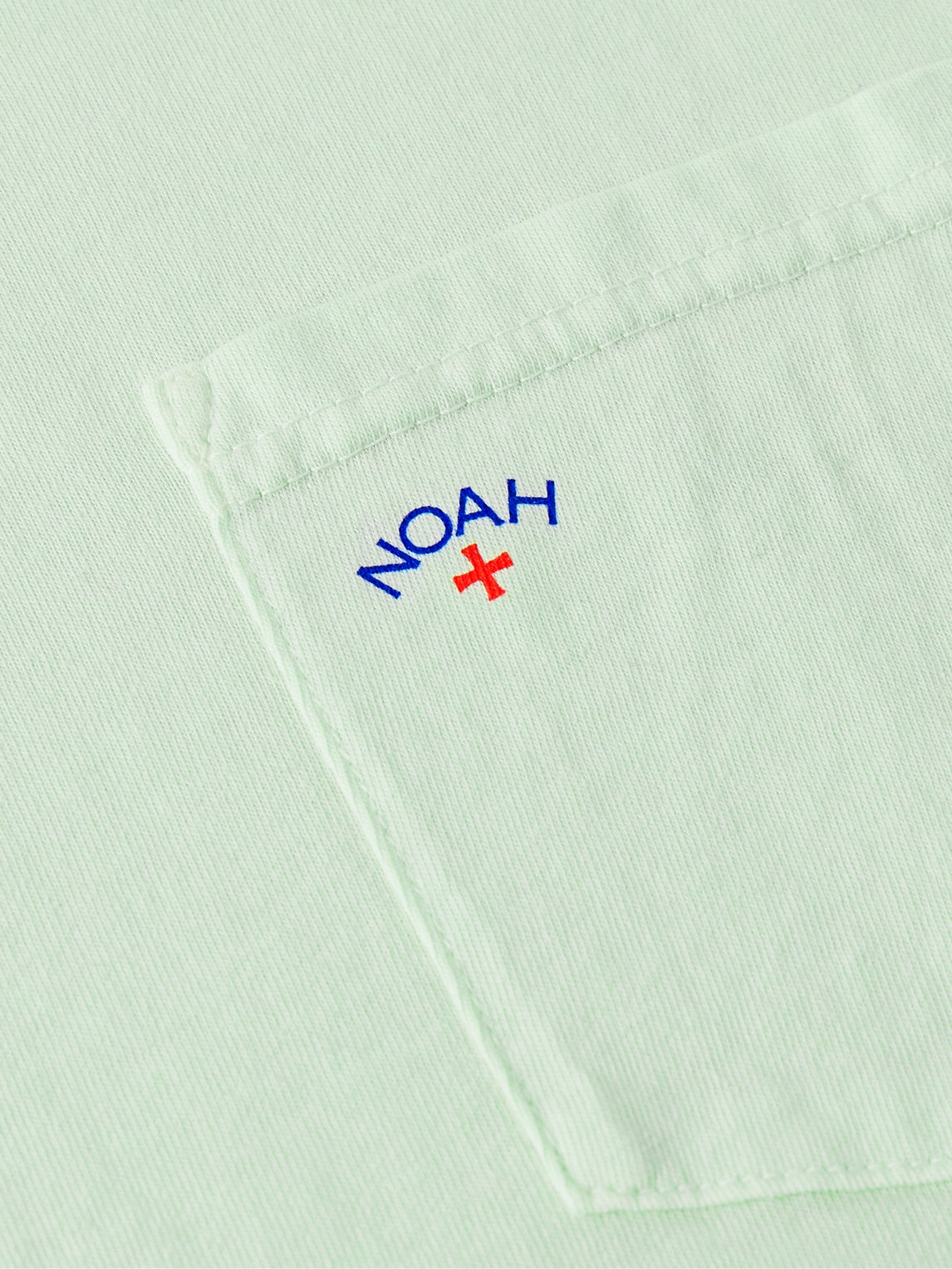 Shop Noah Core Logo-print Cotton-blend Jersey T-shirt In Green
