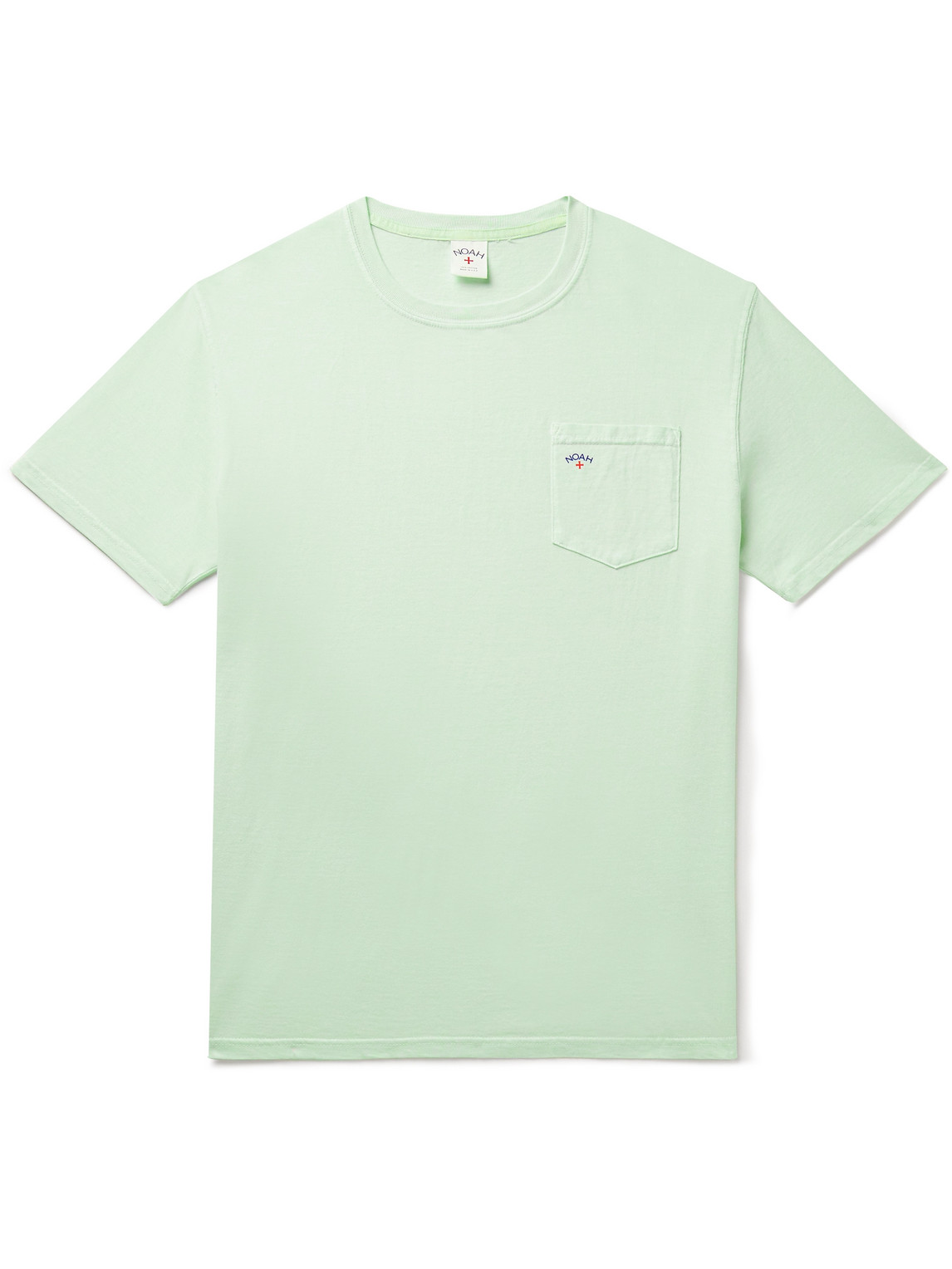Shop Noah Core Logo-print Cotton-blend Jersey T-shirt In Green