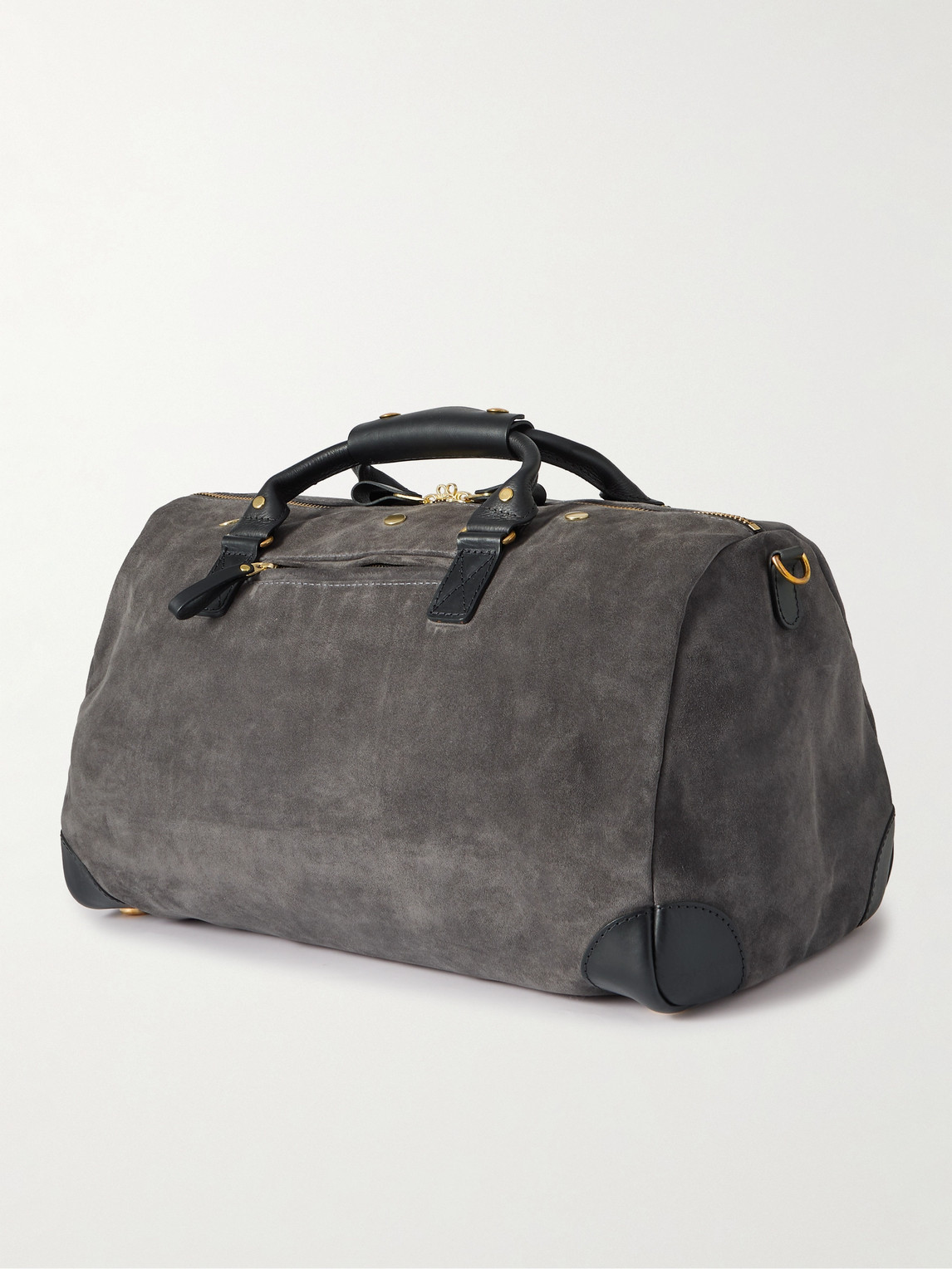 BENNETT WINCH COMMUTER LEATHER-TRIMMED SUEDE HOLDALL