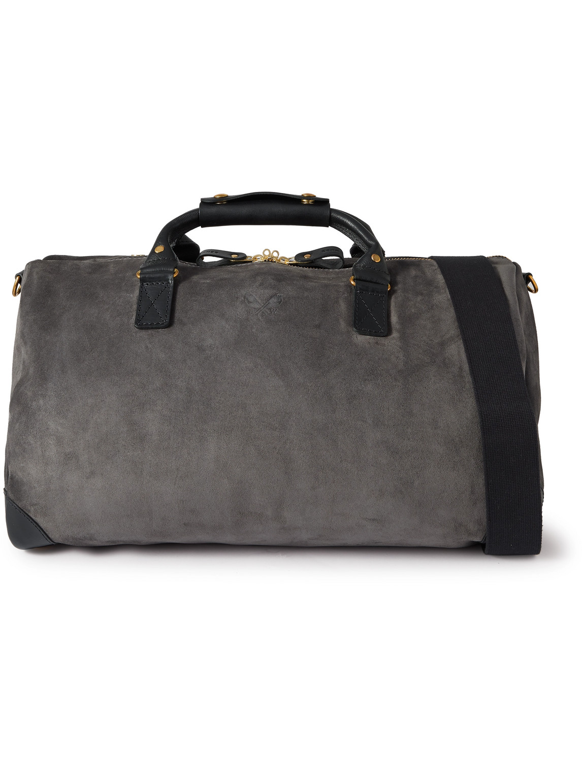 Bennett Winch Commuter Leather-trimmed Suede Holdall