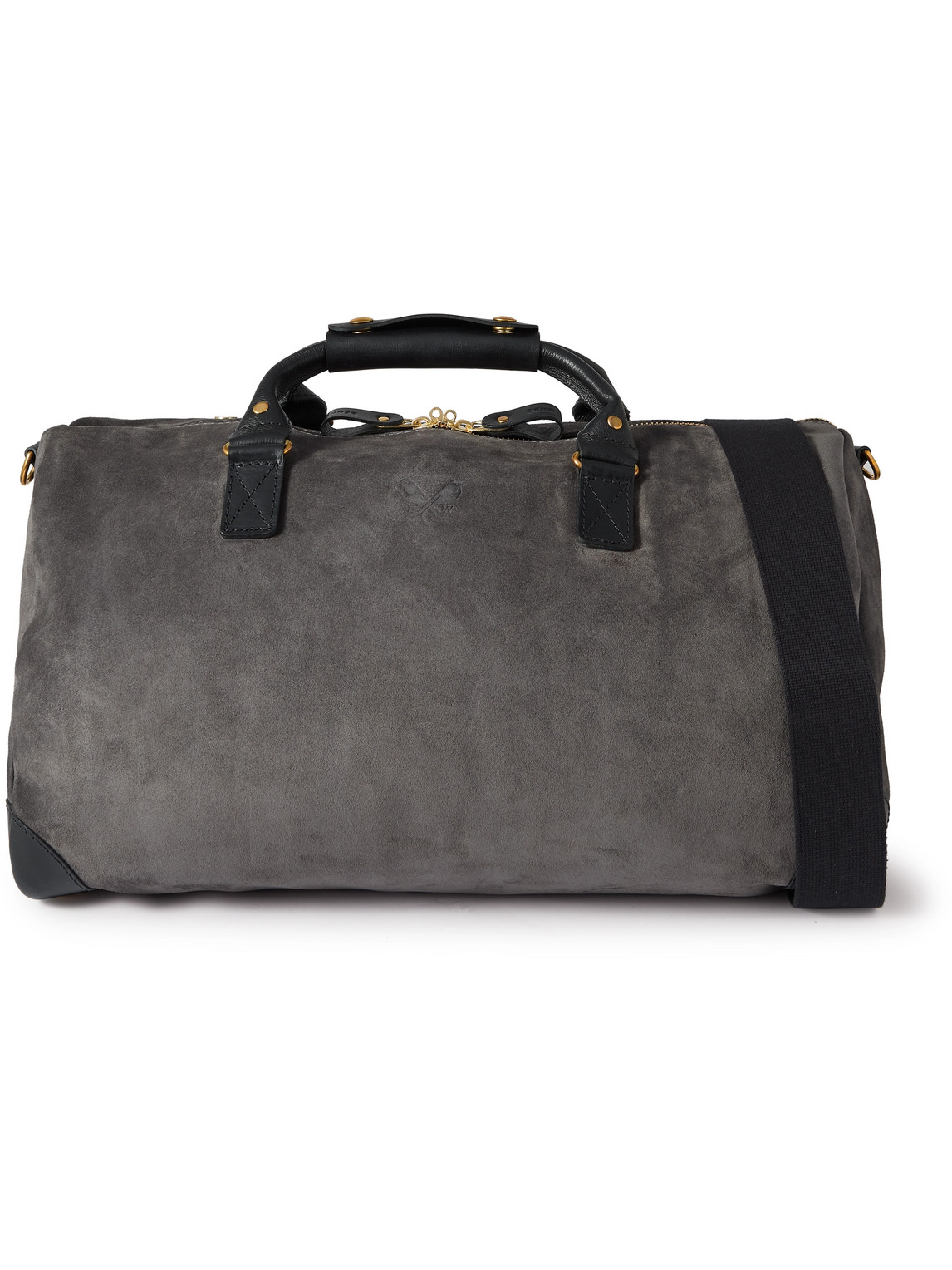 BENNETT WINCH COMMUTER LEATHER-TRIMMED SUEDE HOLDALL