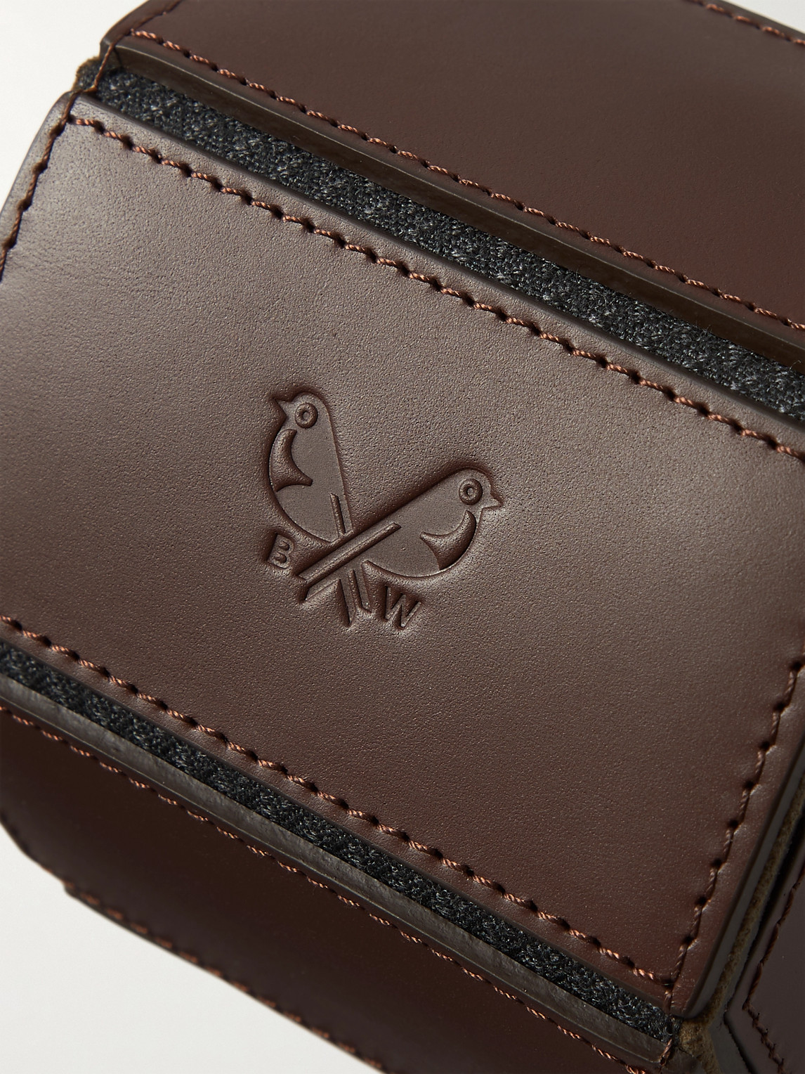 Shop Bennett Winch Logo-embossed Leather Watch Roll In Brown