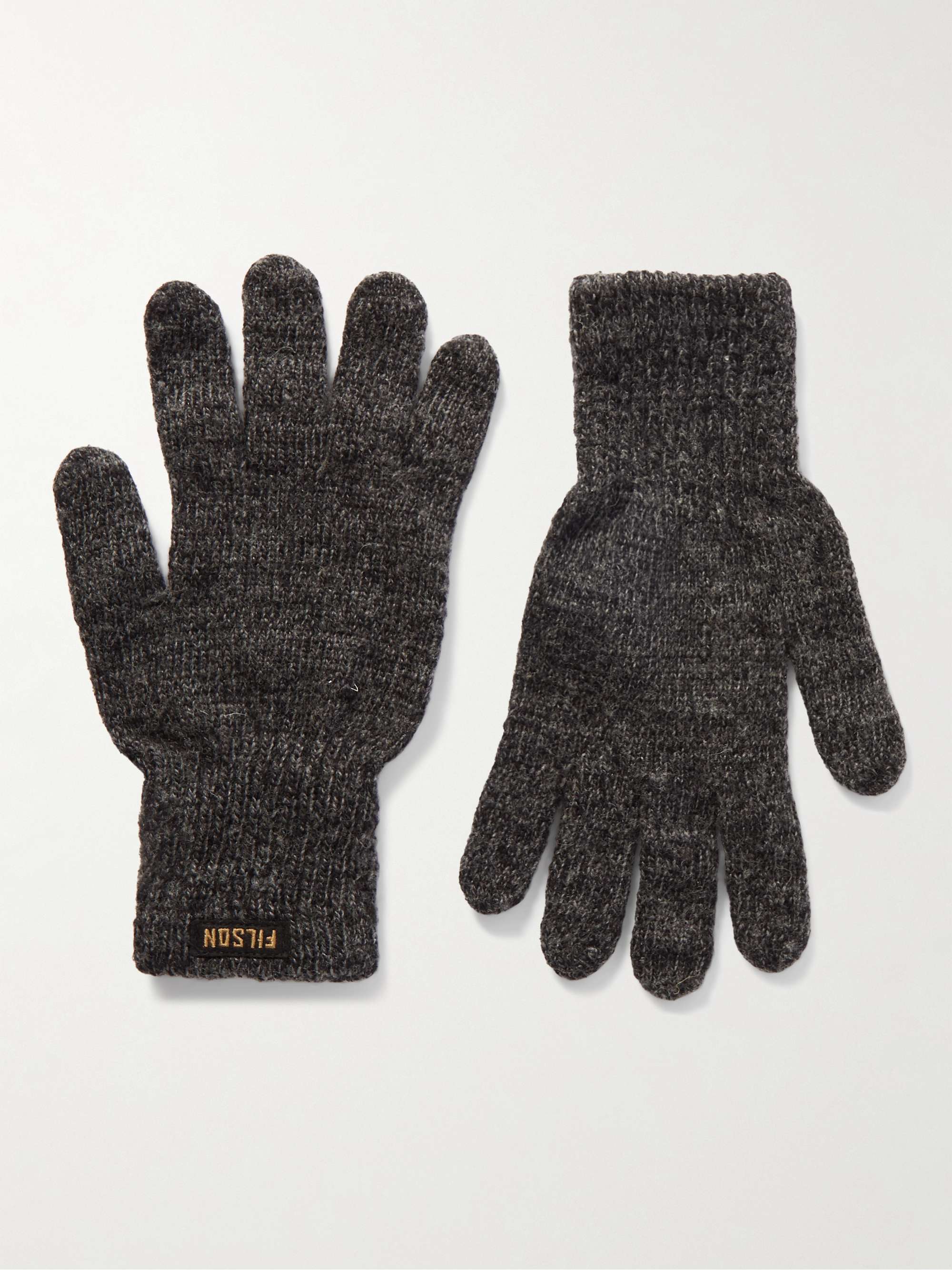 PORTER Jacquard-Knit Men Gloves Monogrammed MR Cashmere Fingerless GUCCI | for