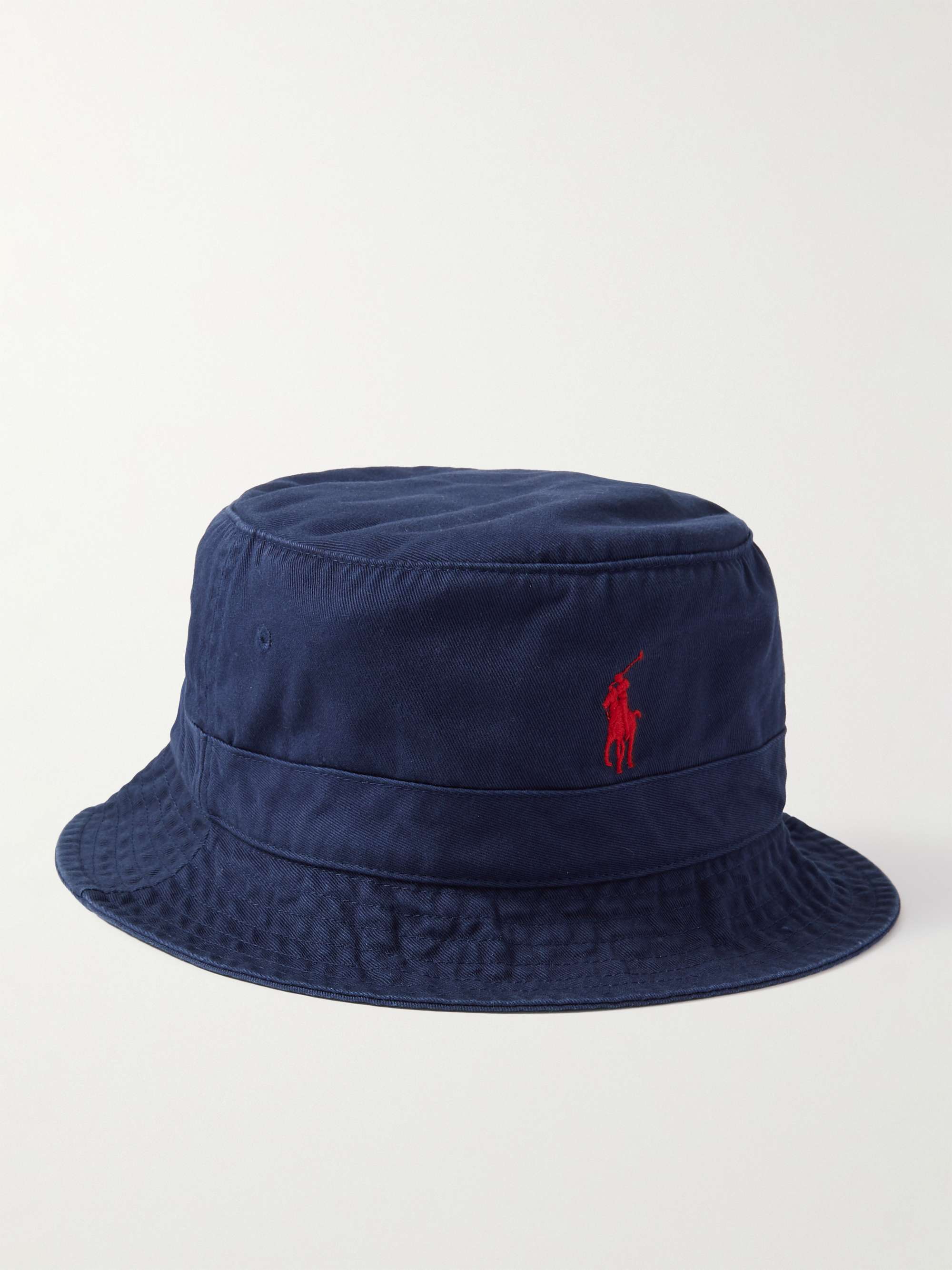 POLO RALPH LAUREN Loft Logo-Embroidered Cotton-Twill Bucket Hat for Men ...