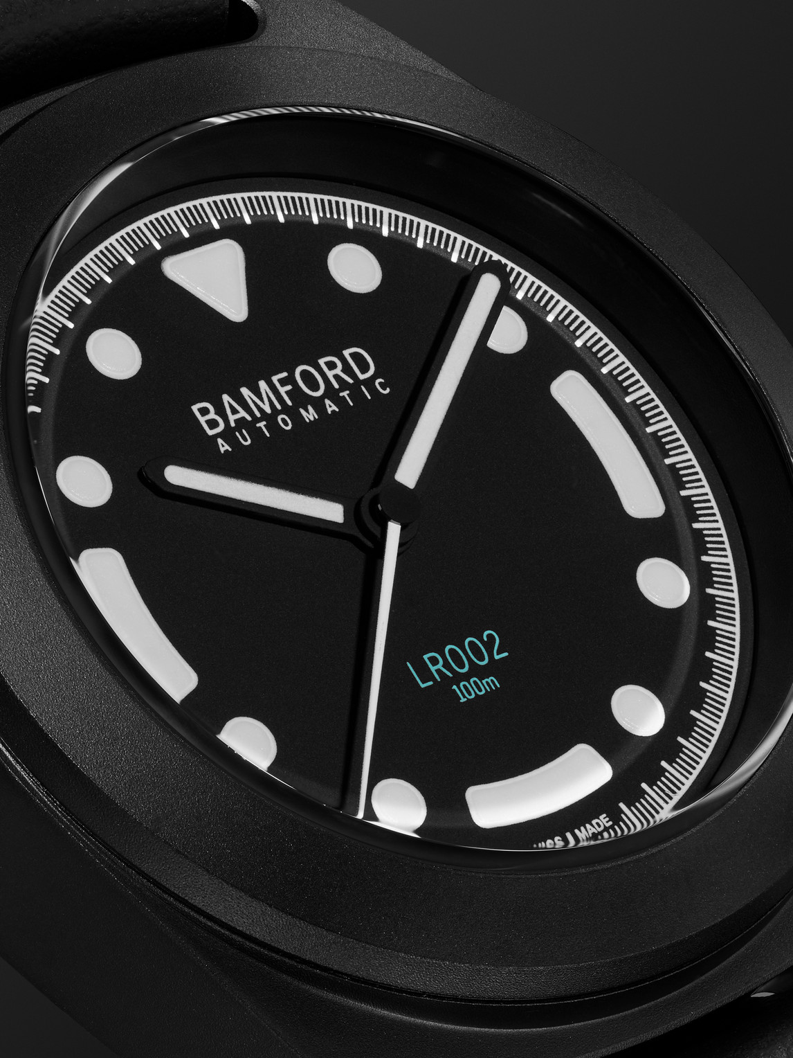 Shop Bamford Watch Department Land Rover Lr002 Limited Edition Automatic Titanium And Rubber Watch, Ref. No. Lr002 In Black